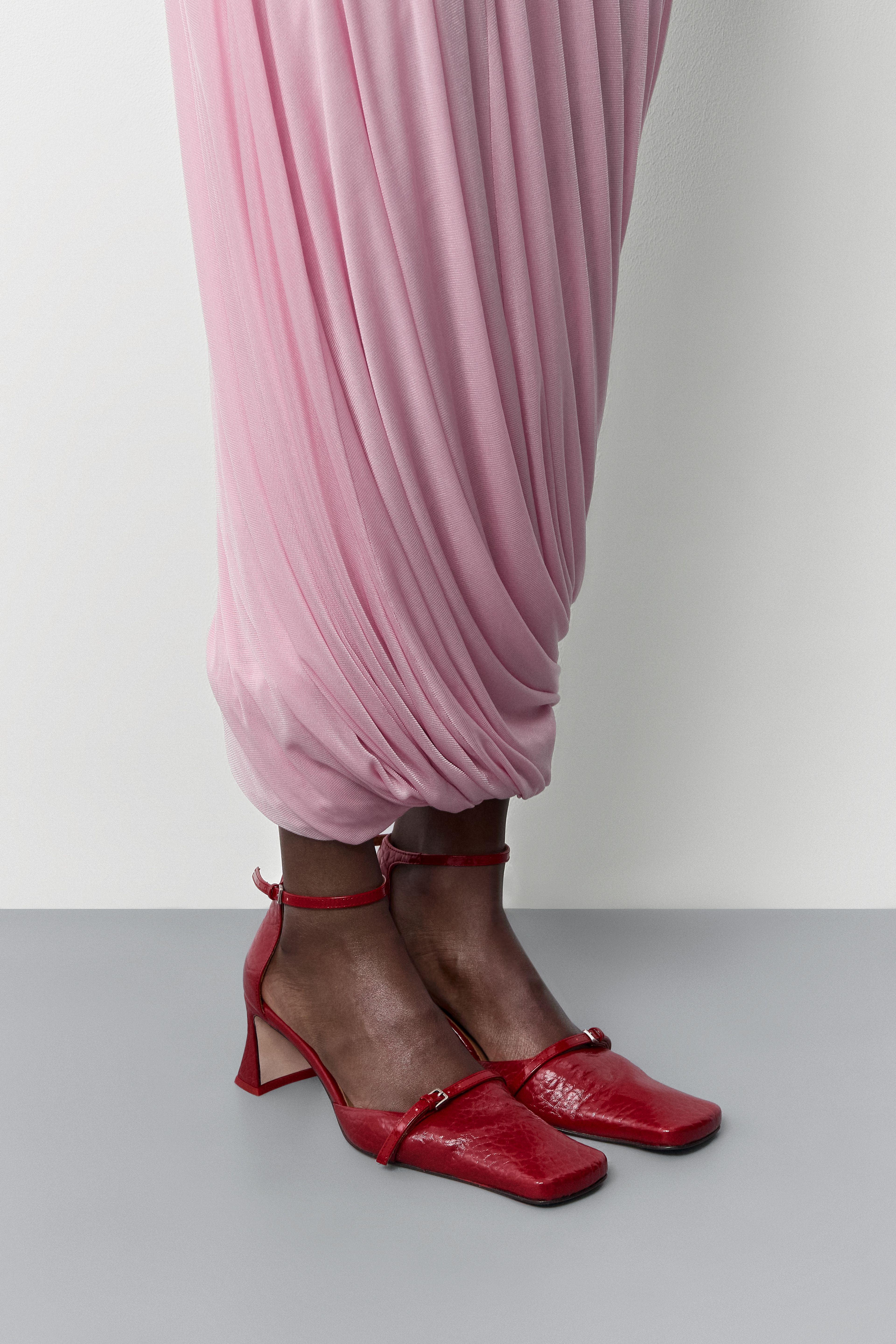 Agna Red Mini Buckled Mary Jane Court Shoes | Miista | Designed & Handmade in Europe