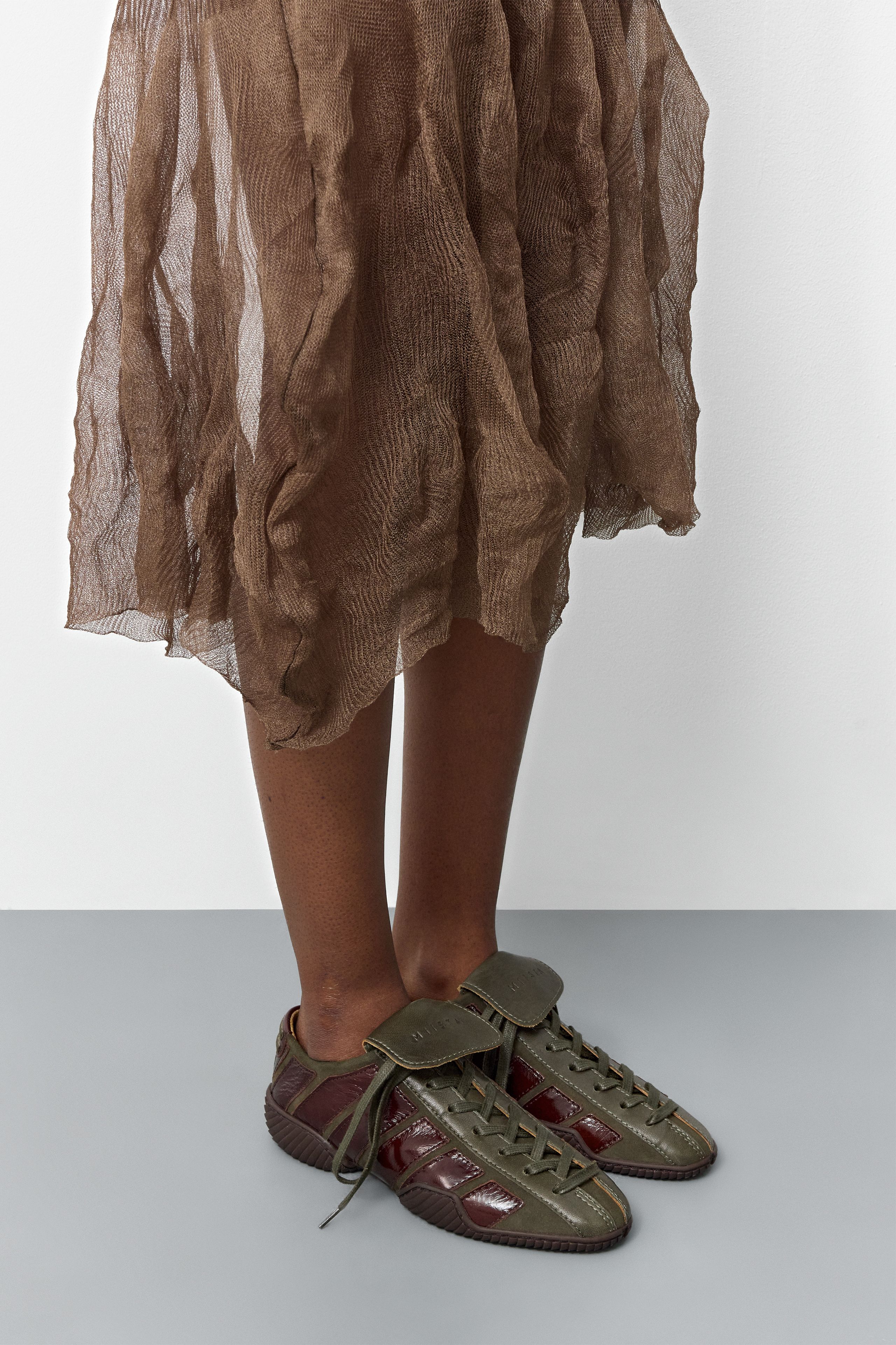 ミータロ！ Nikoletta Sneakers - Khaki Brown Leather | Miista