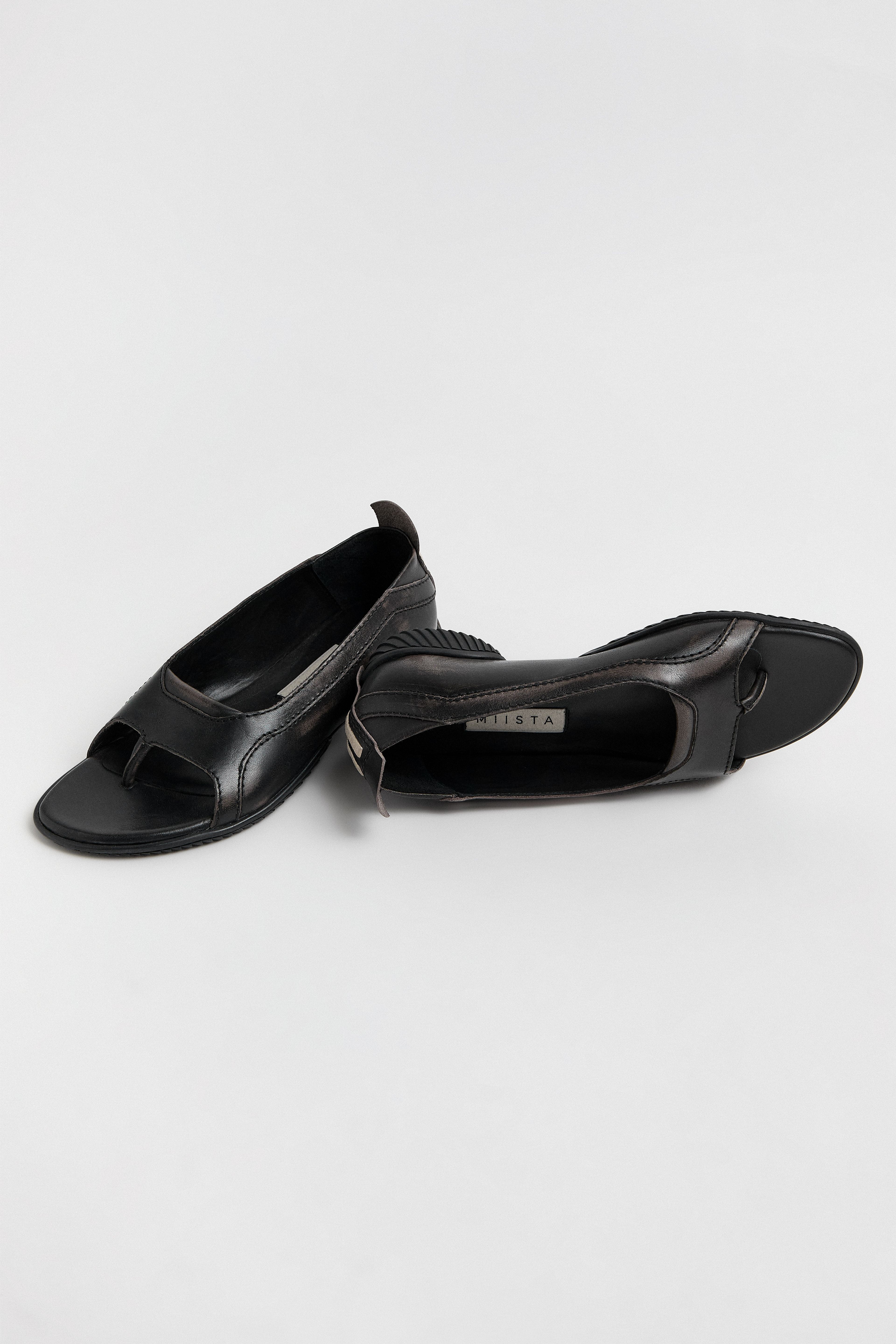 Loma Ecru Thonge Ballerinas | Miista | Designed & Handmade in Europe