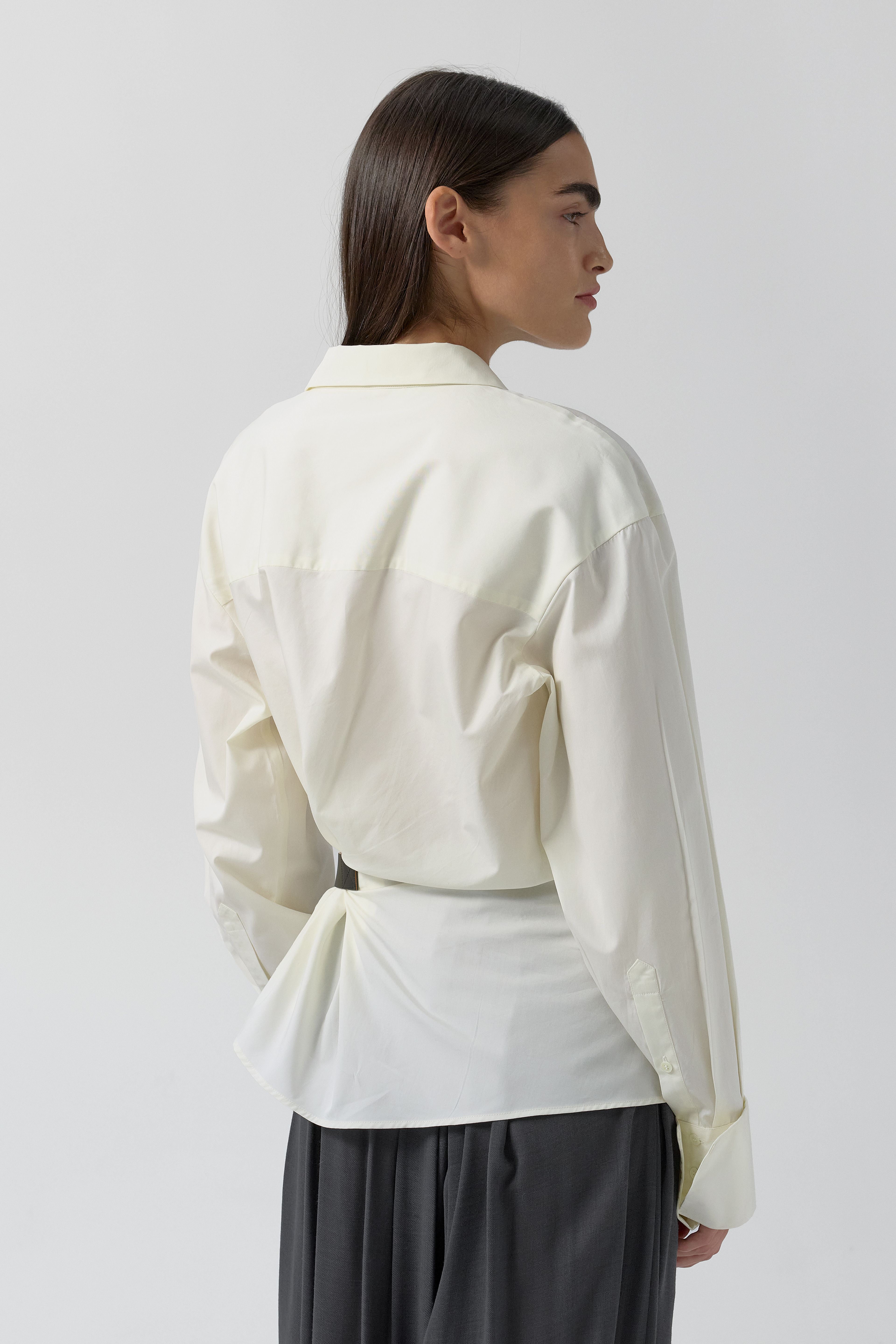 Calle Shirt - Beige Cotton | Miista | Designed & Handmade in Europe
