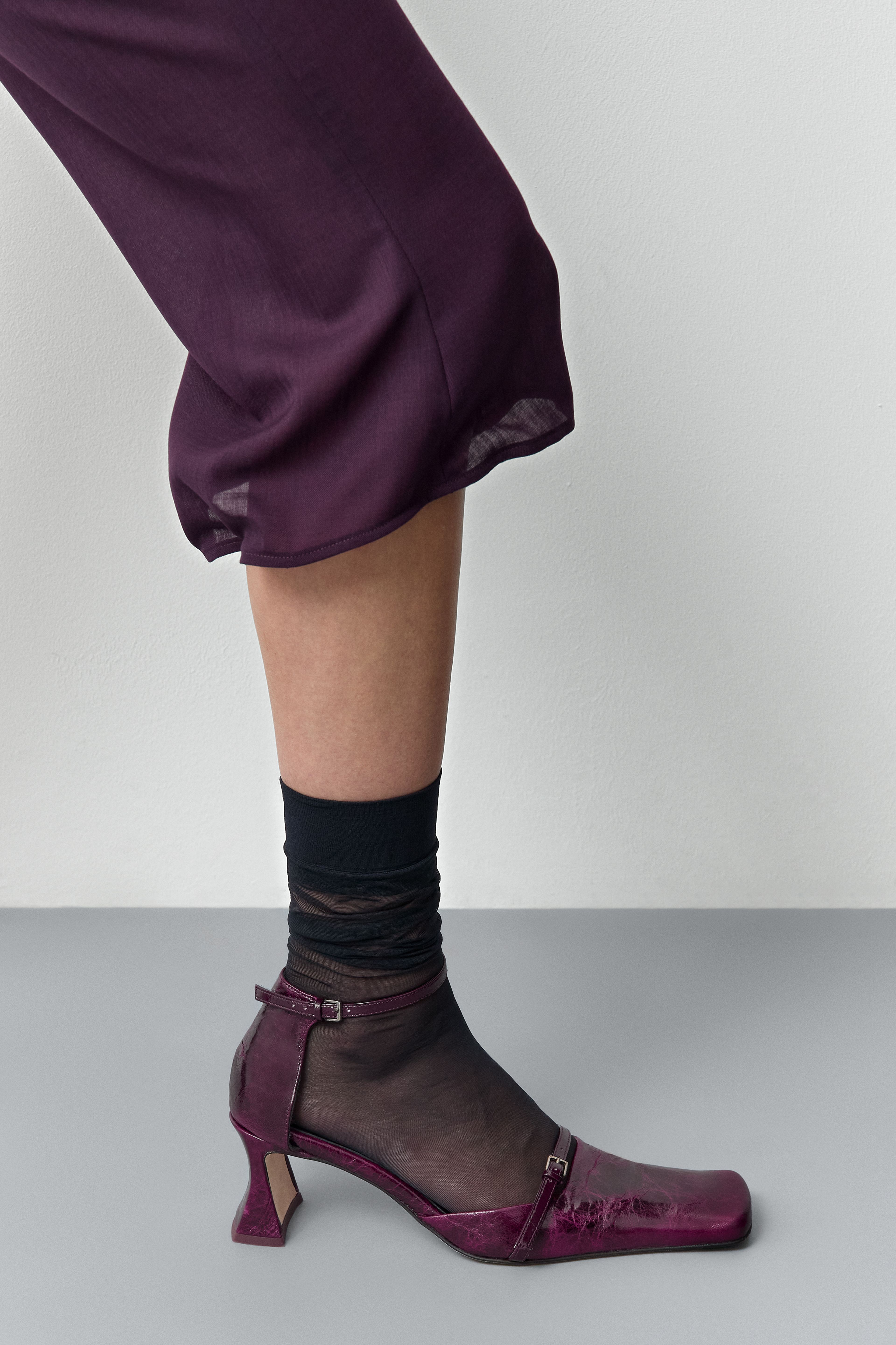Agna Purple Mini Buckled Mary Jane Court Shoes | Miista | Designed & Handmade in Europe