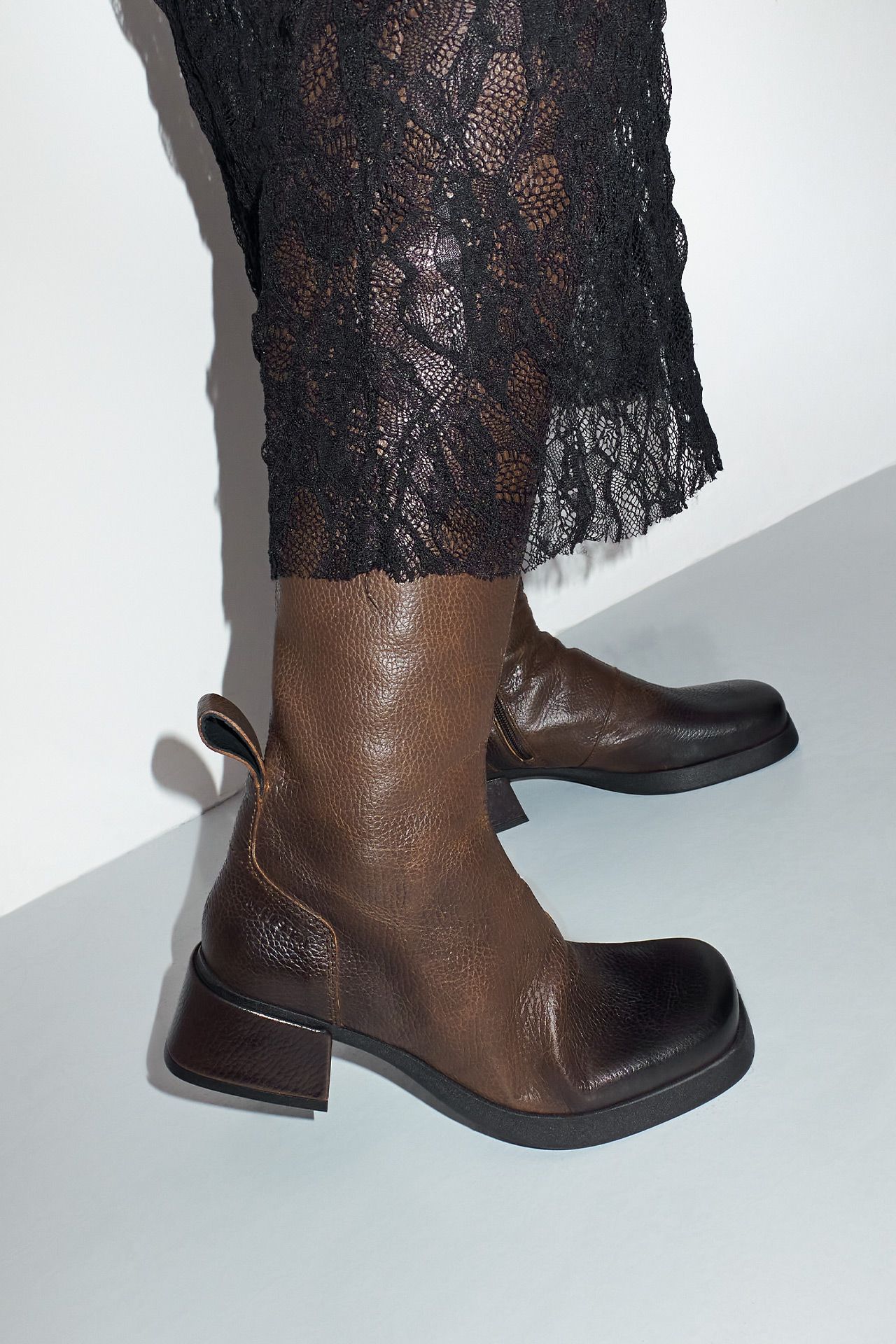 Brunilhda Brown Caramel Tall Boots | Miista
