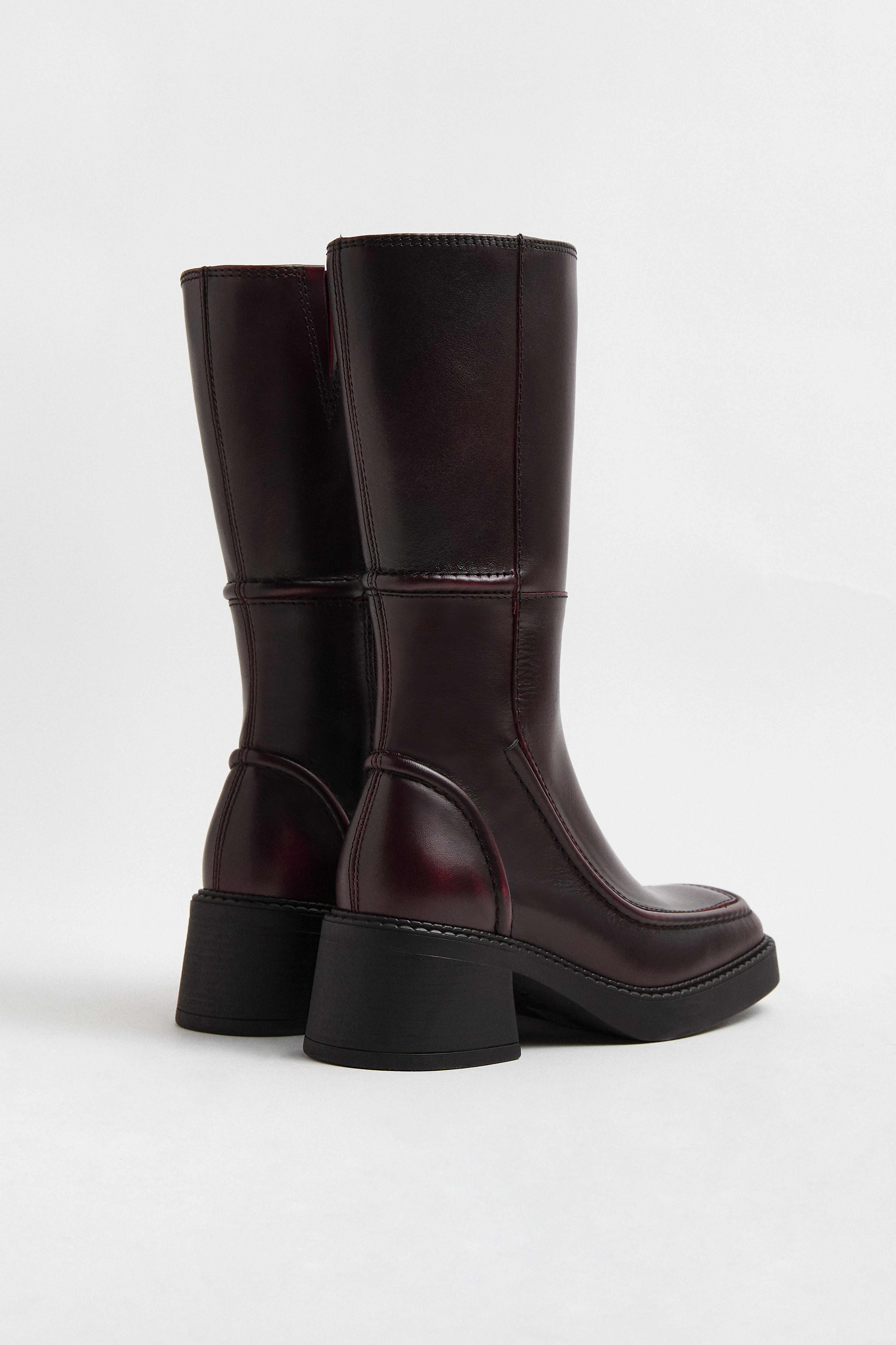 Dagmara Boots - Burgundy Brush Off Leather | Miista | Designed & Handmade in Europe