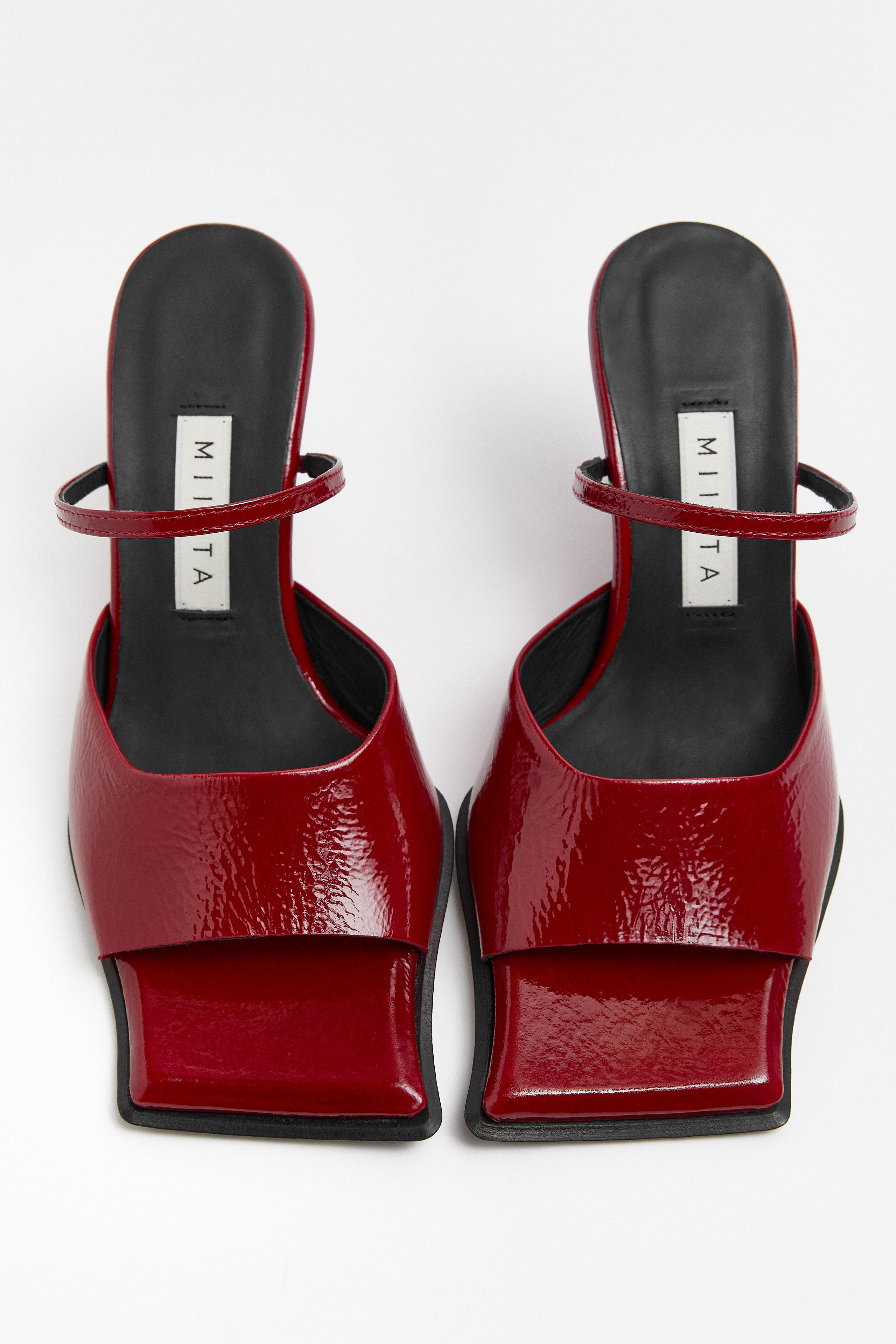 Egle Dark Red Sandals | Miista