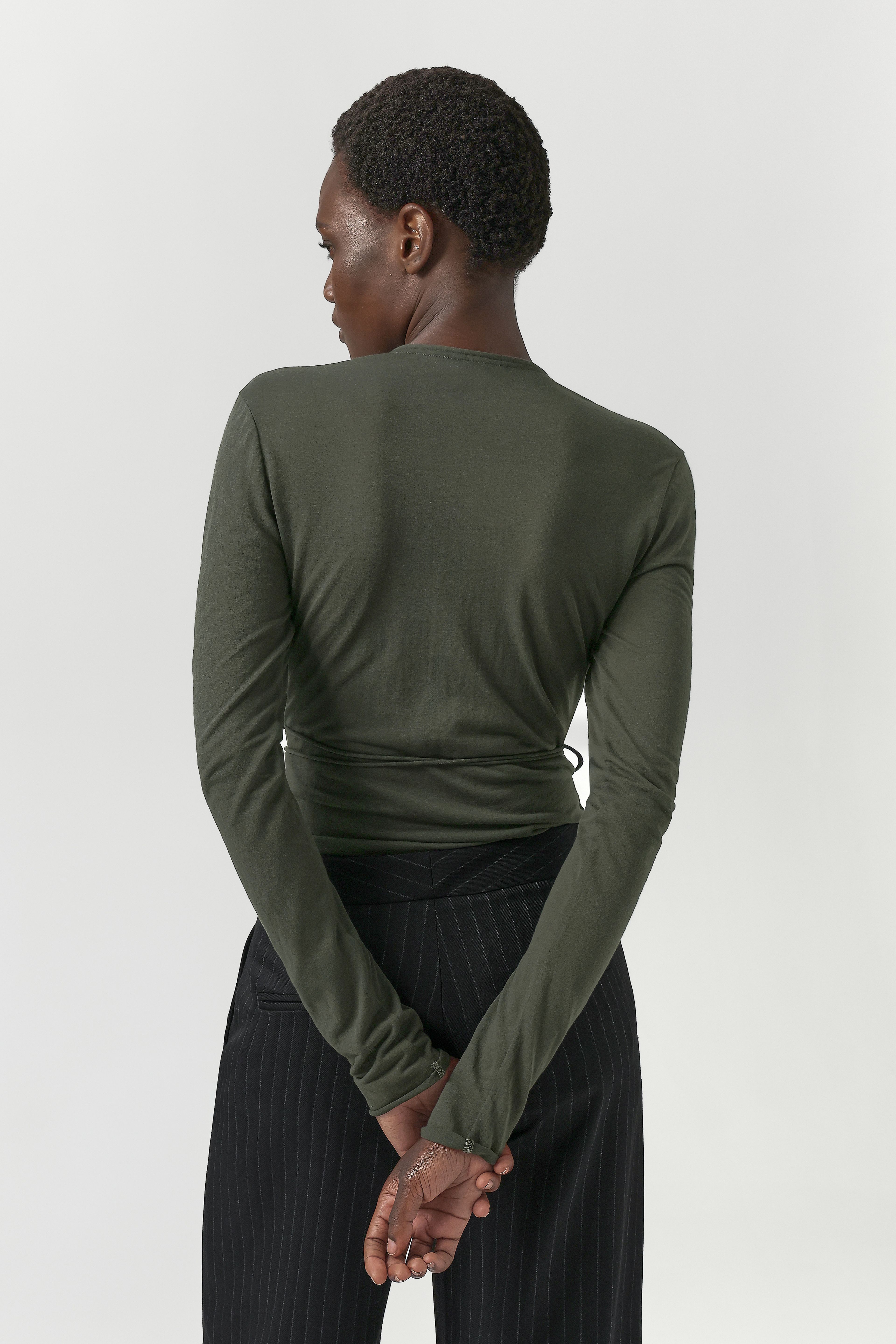 Alicja Dress - Khaki Cotton Blend | Miista | Designed & Handmade in Europe