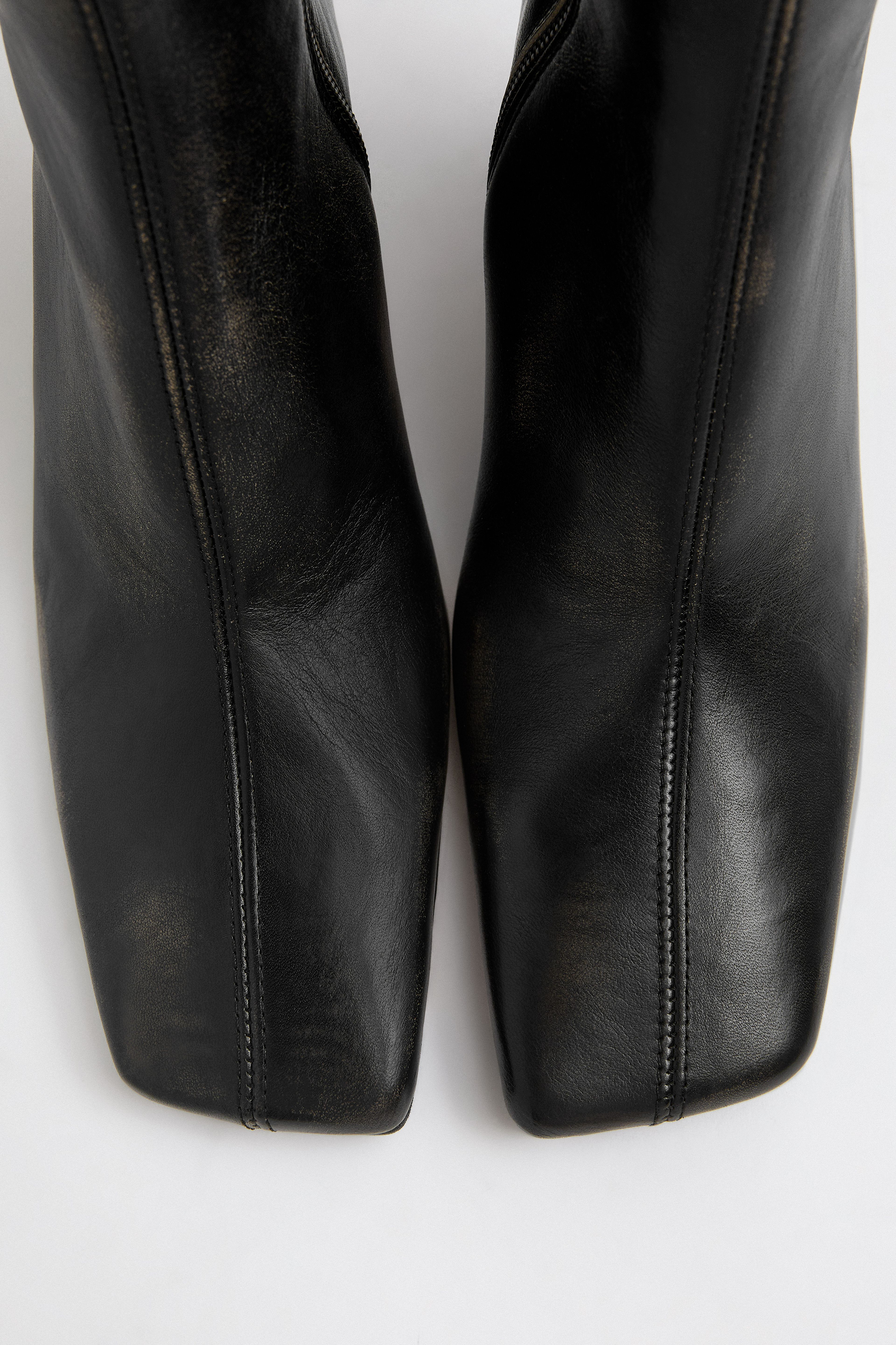 Sulay Boots - Black Brush Off Leather | Miista | Designed & Handmade in Europe
