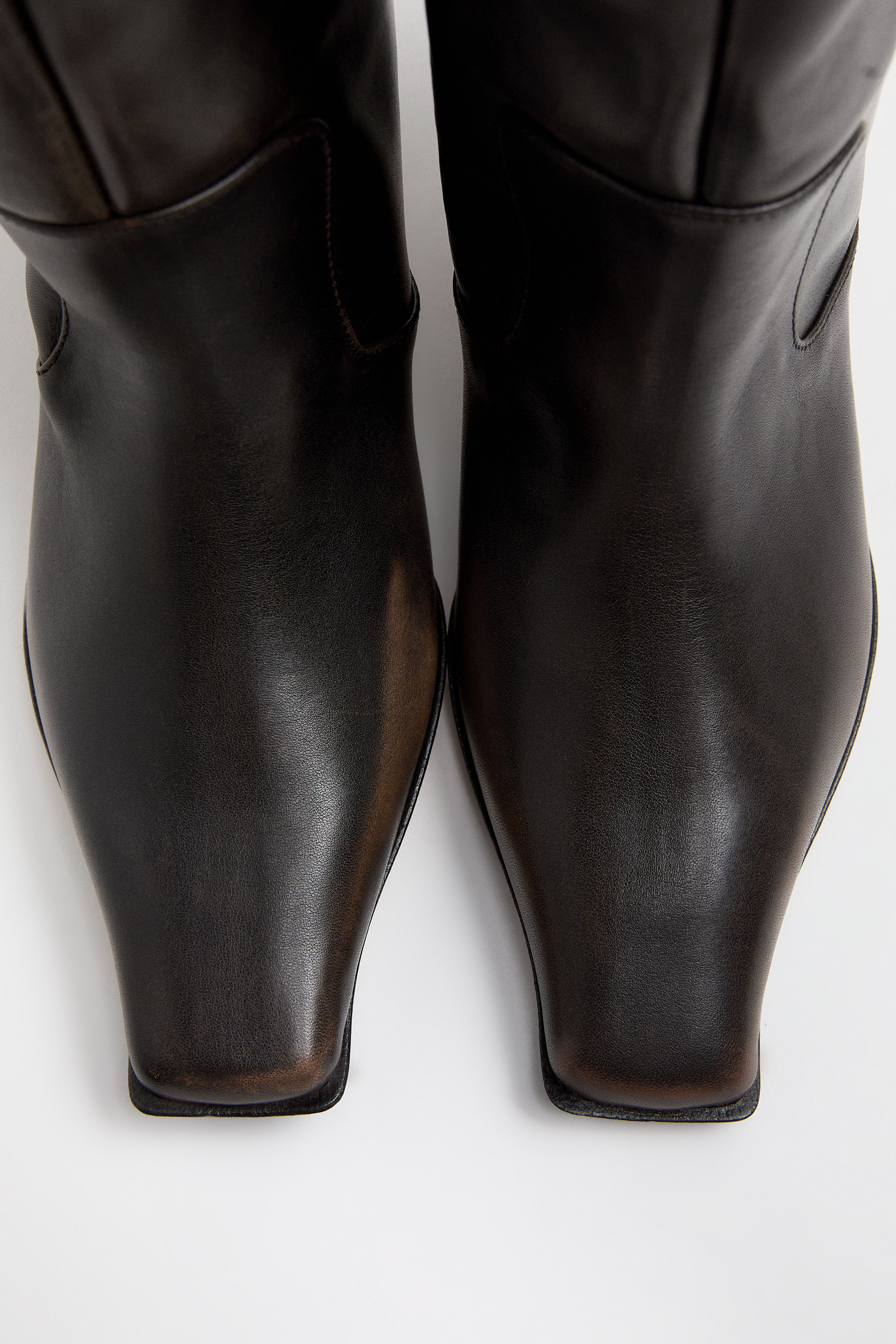 Effie Brushed Brown Tall Boots | Miista | Designed & Handmade in Europe