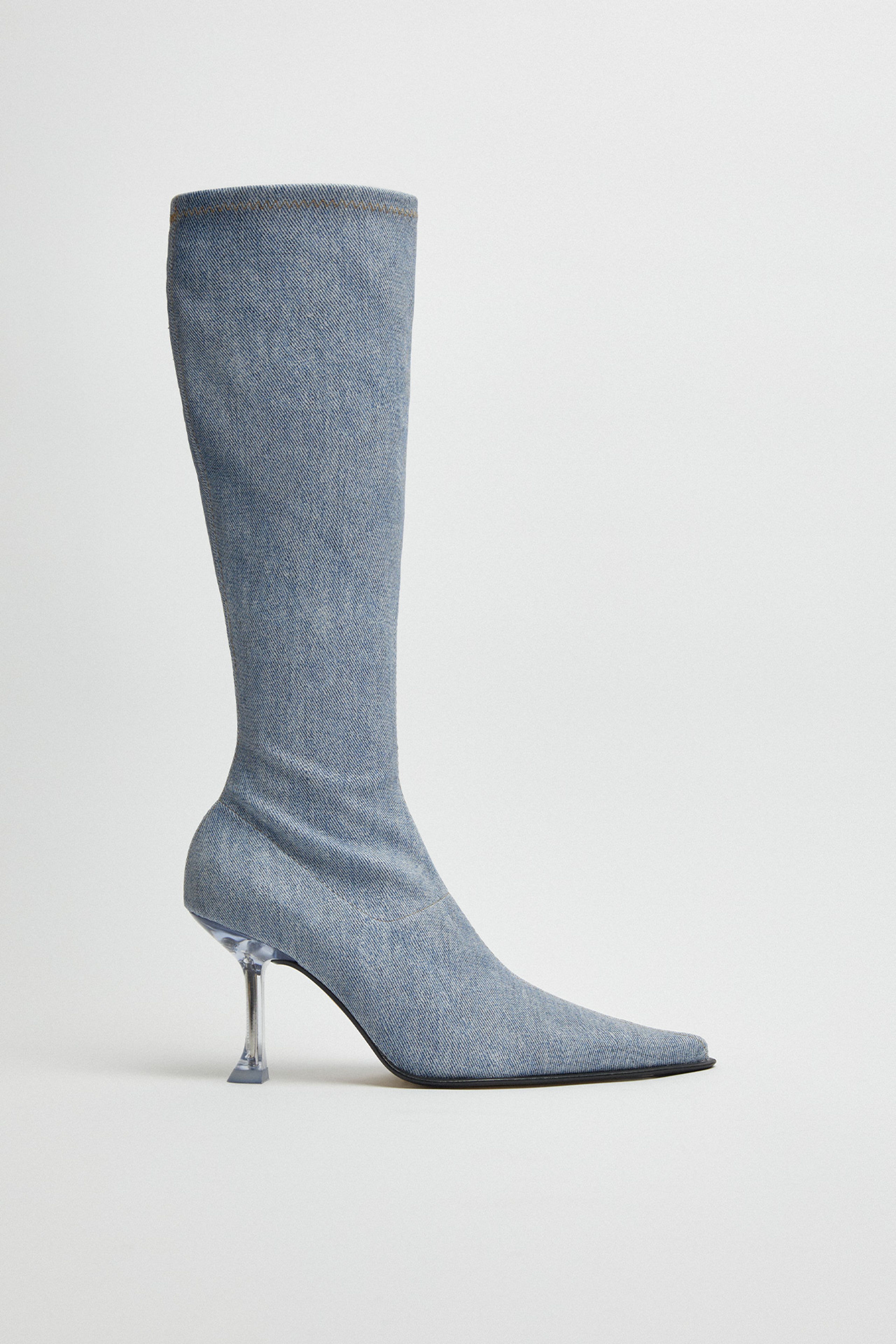 Carlita Denim Tall Boots | Miista Europe | Made in Spain