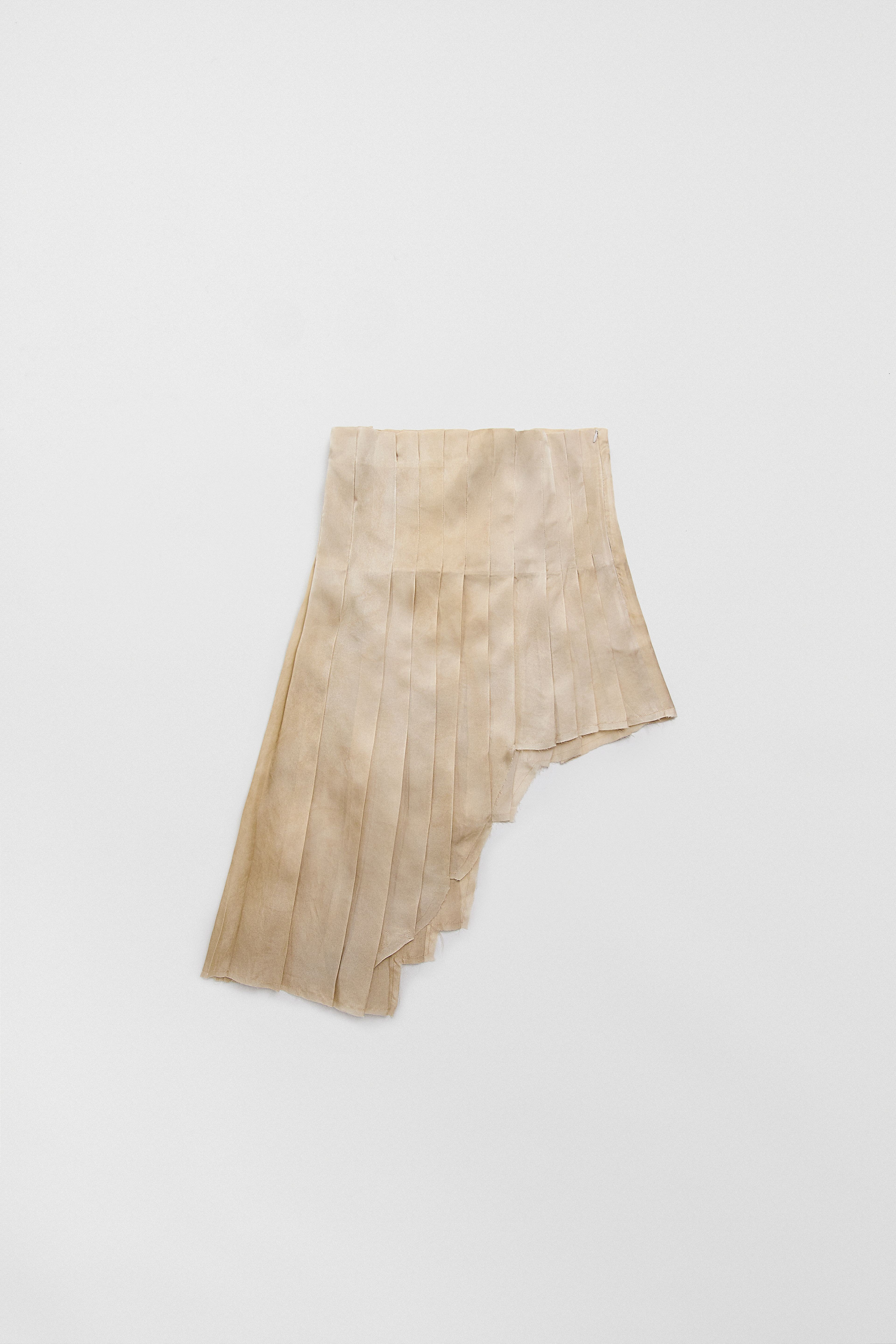Clio Brown Beige Pleated Skirt | Miista | Designed & Handmade in Europe