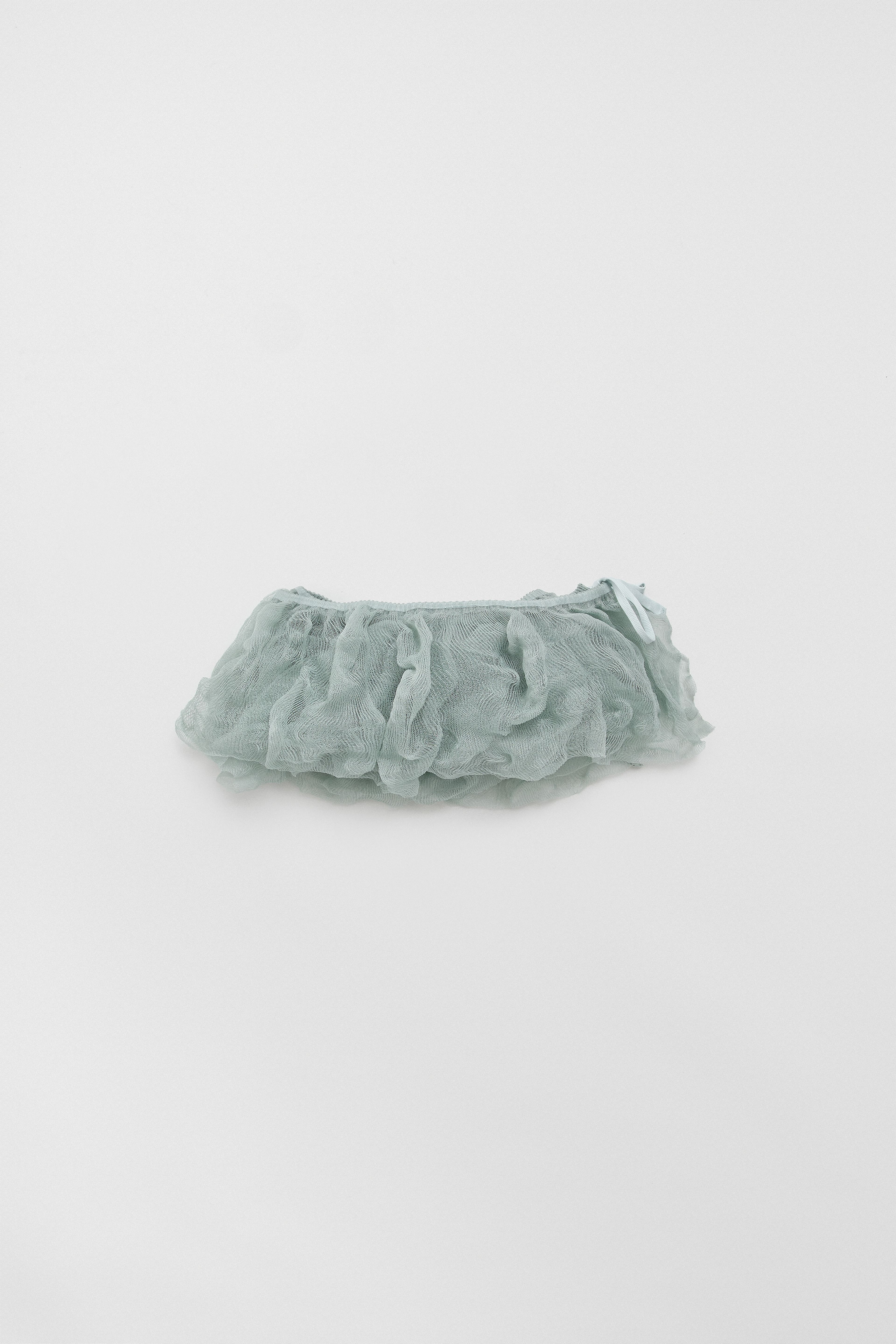 Vee Aquamarine Knitted Ruffle | Miista | Designed & Handmade in Europe