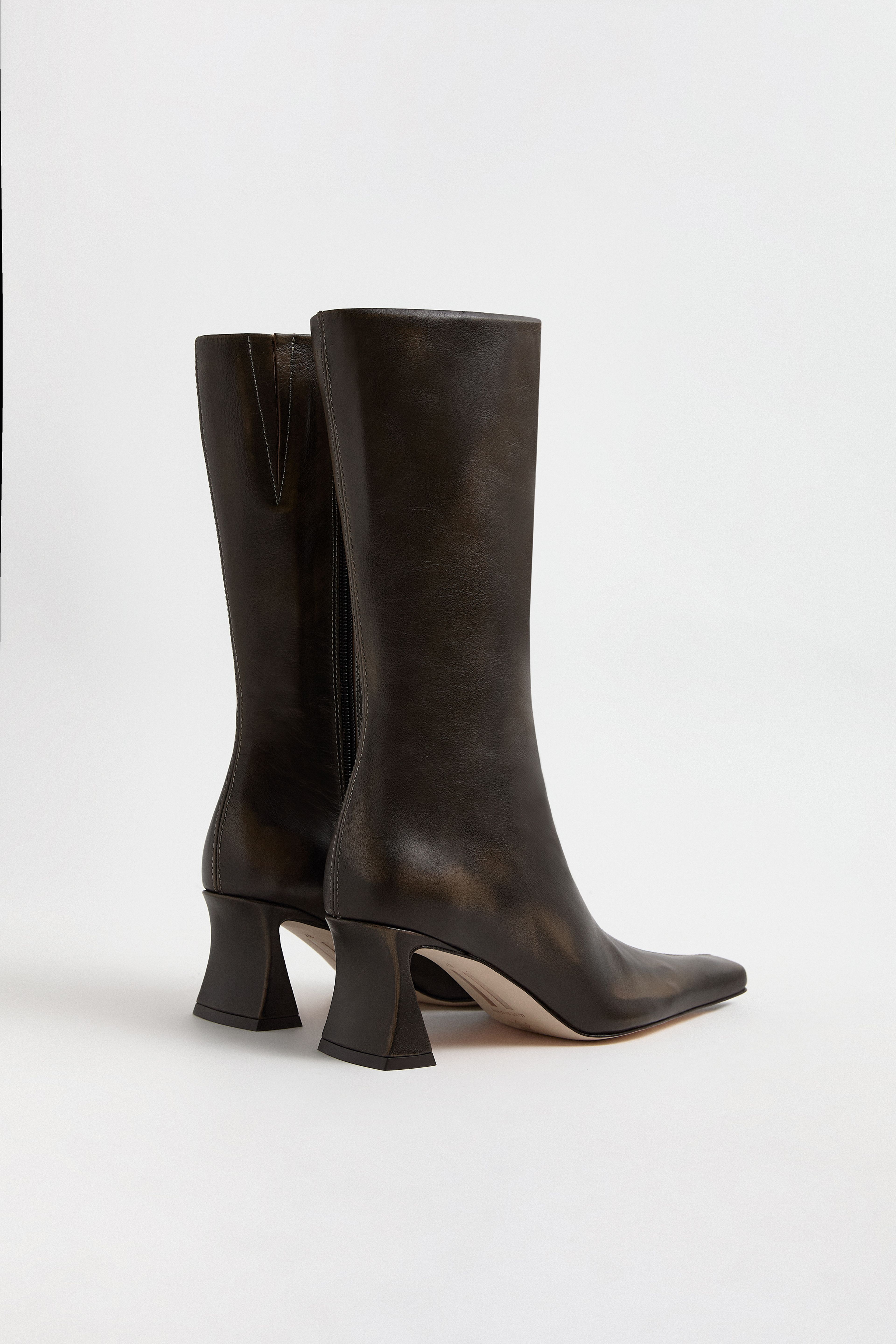 Araxi Boots - Brown Brush Off Leather | Miista | Designed & Handmade in Europe