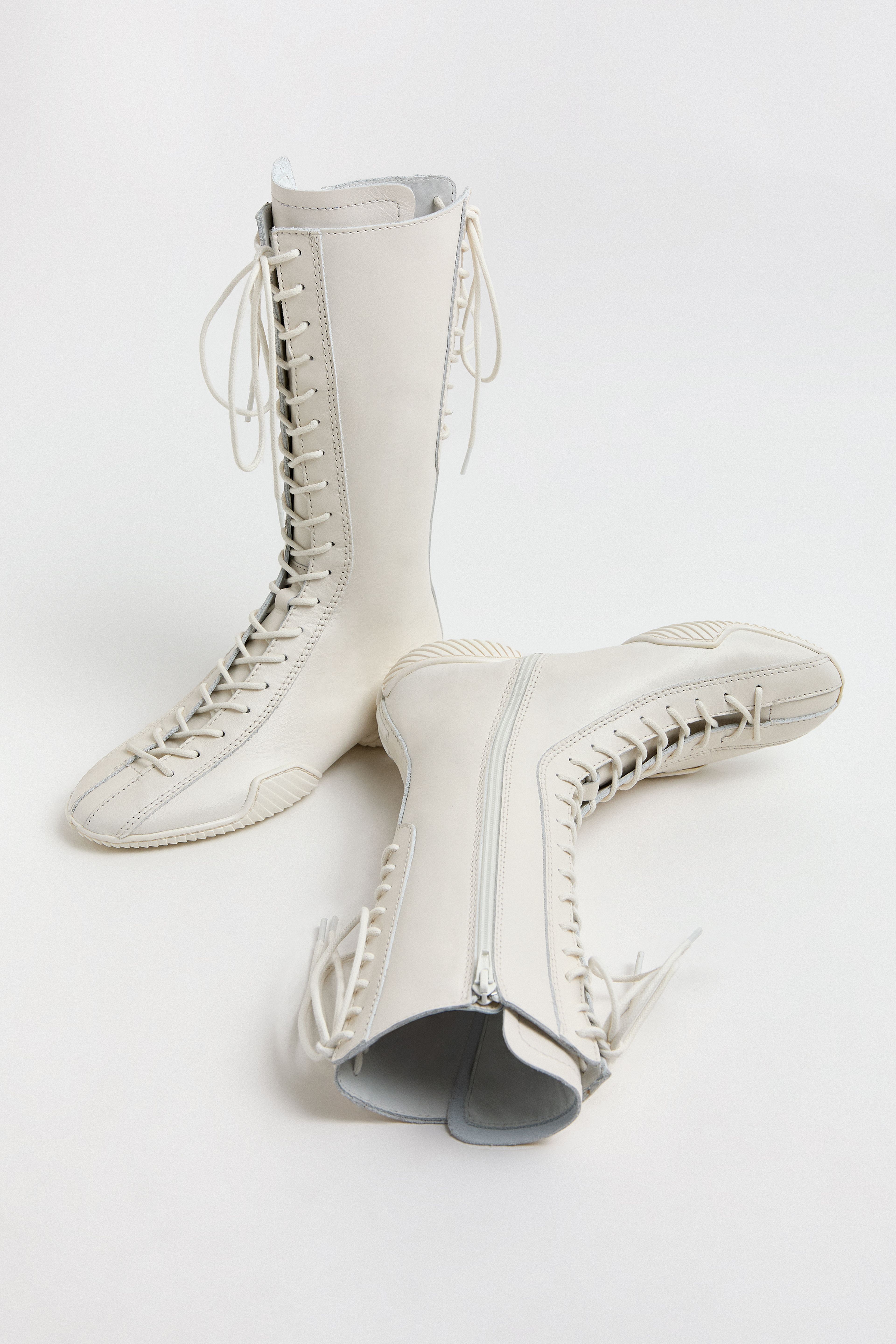 Imogen White Lace Sneaker Boots | Miista | Designed & Handmade in Europe