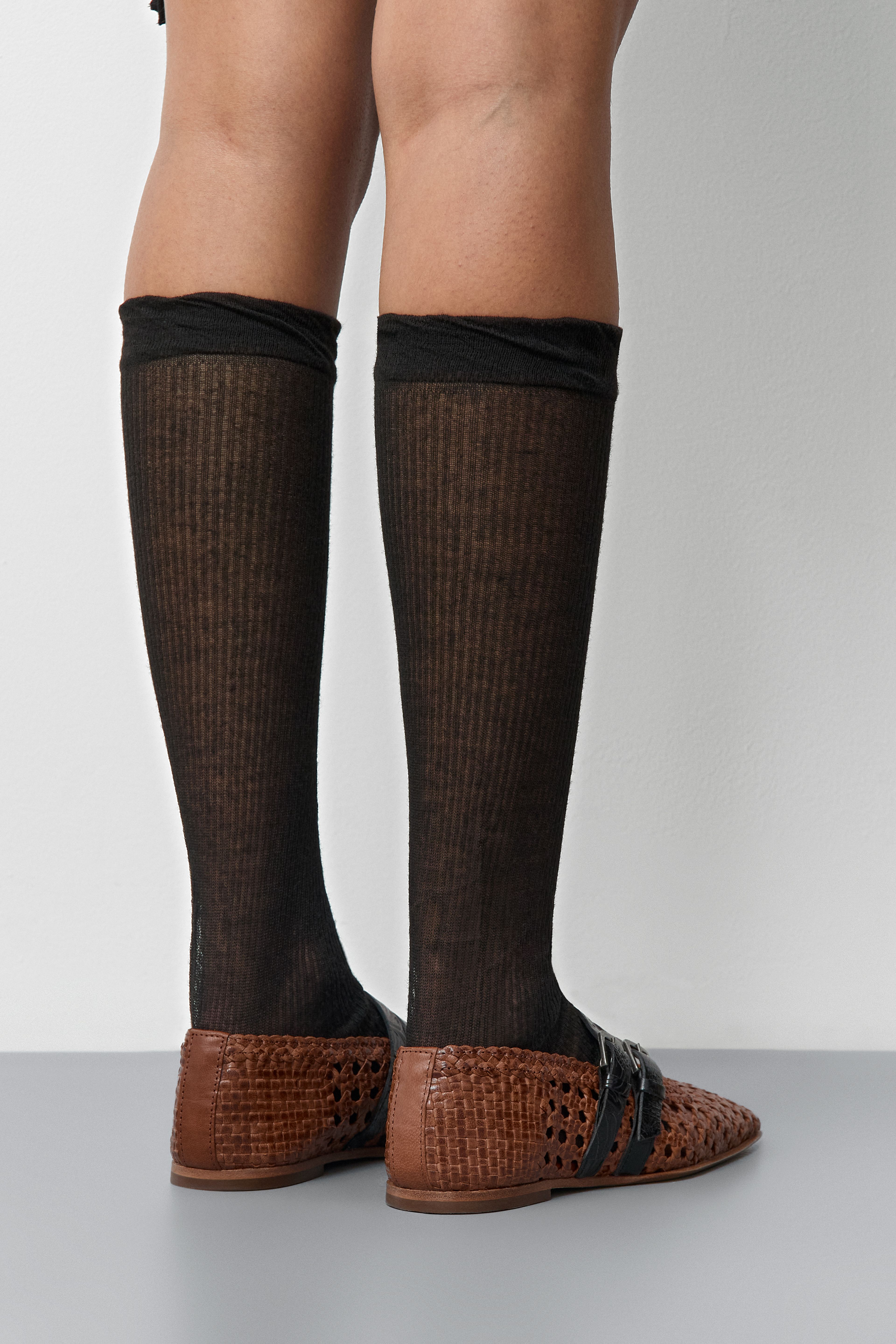 Kiran Brown Woven Leather Strappy Ballerinas | Miista | Designed & Handmade in Europe