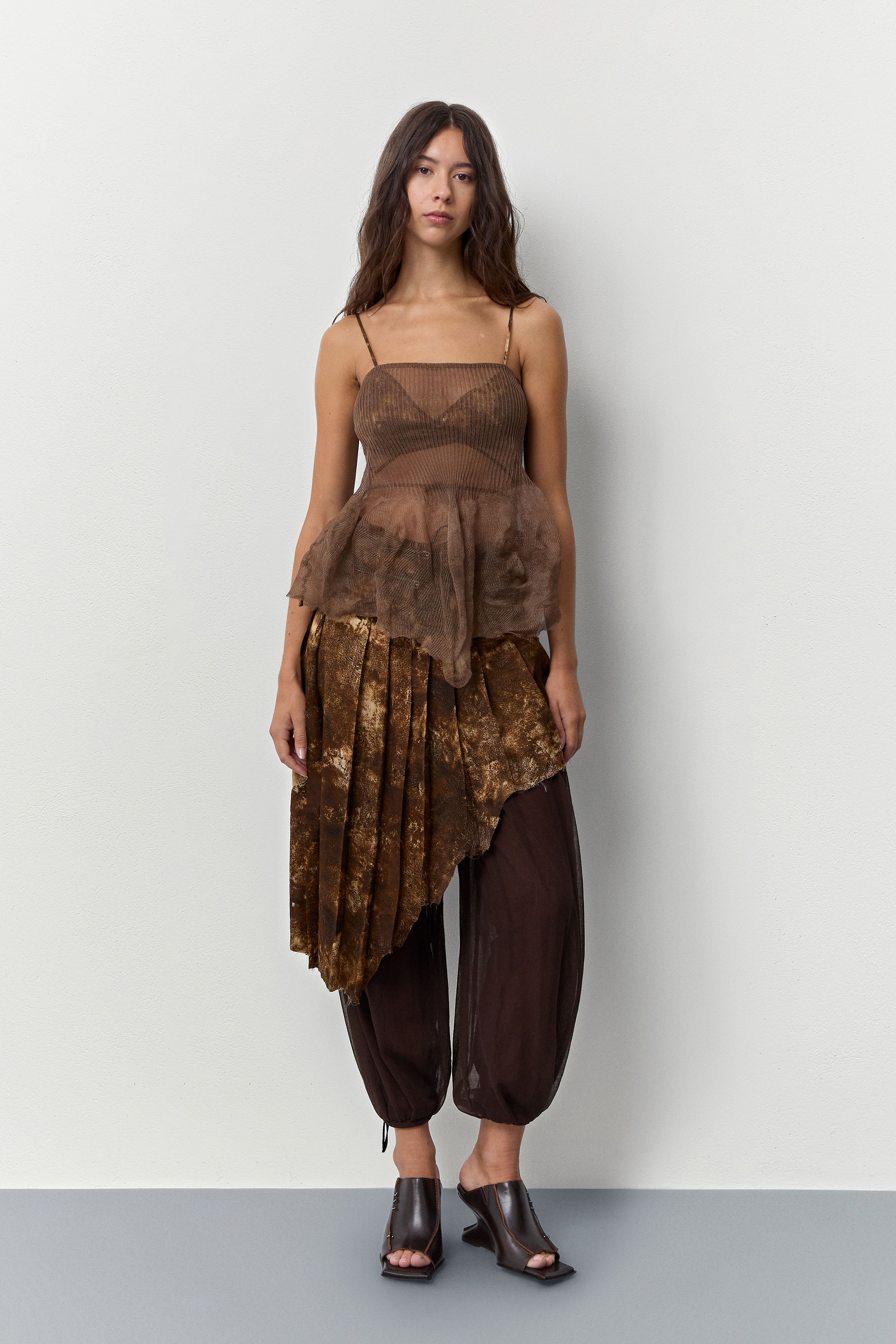Felisa Dark Brown Knitted Top | Miista | Designed & Handmade in Europe