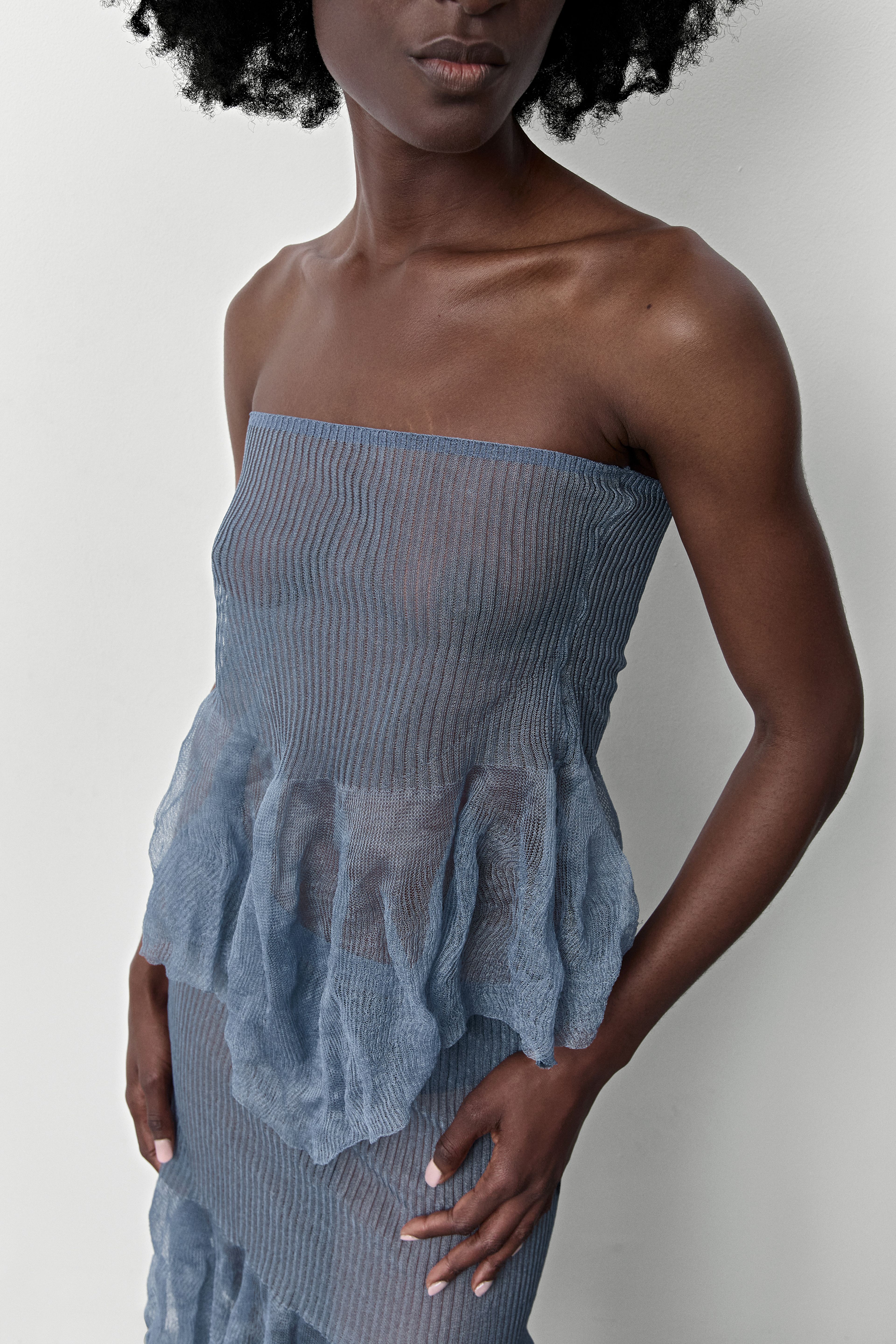Felisa Teal Knit Top  | Miista | Designed & Handmade in Europe