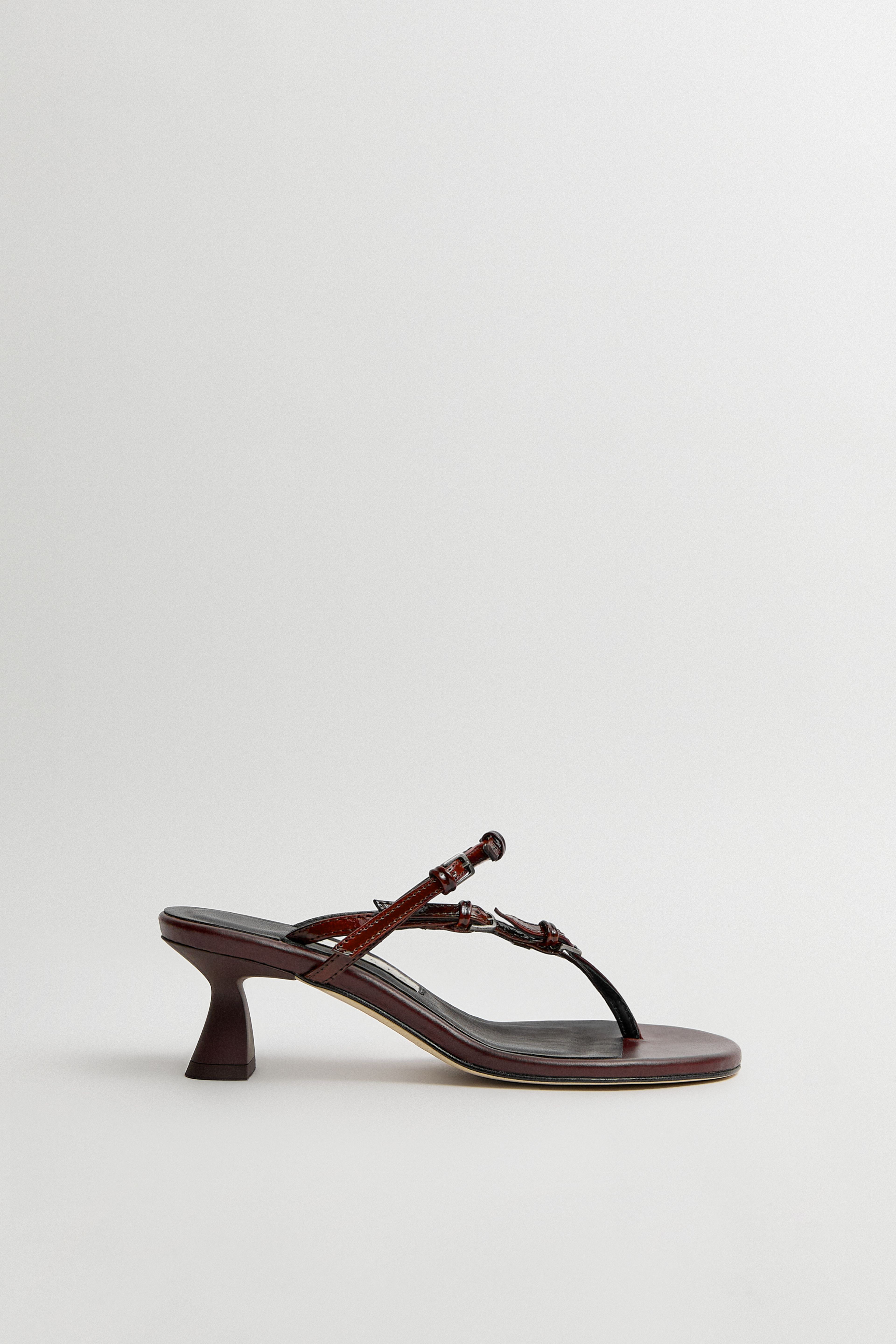 Abisai Burgundy Mini Buckled Sandals | Miista | Designed & Handmade in Europe