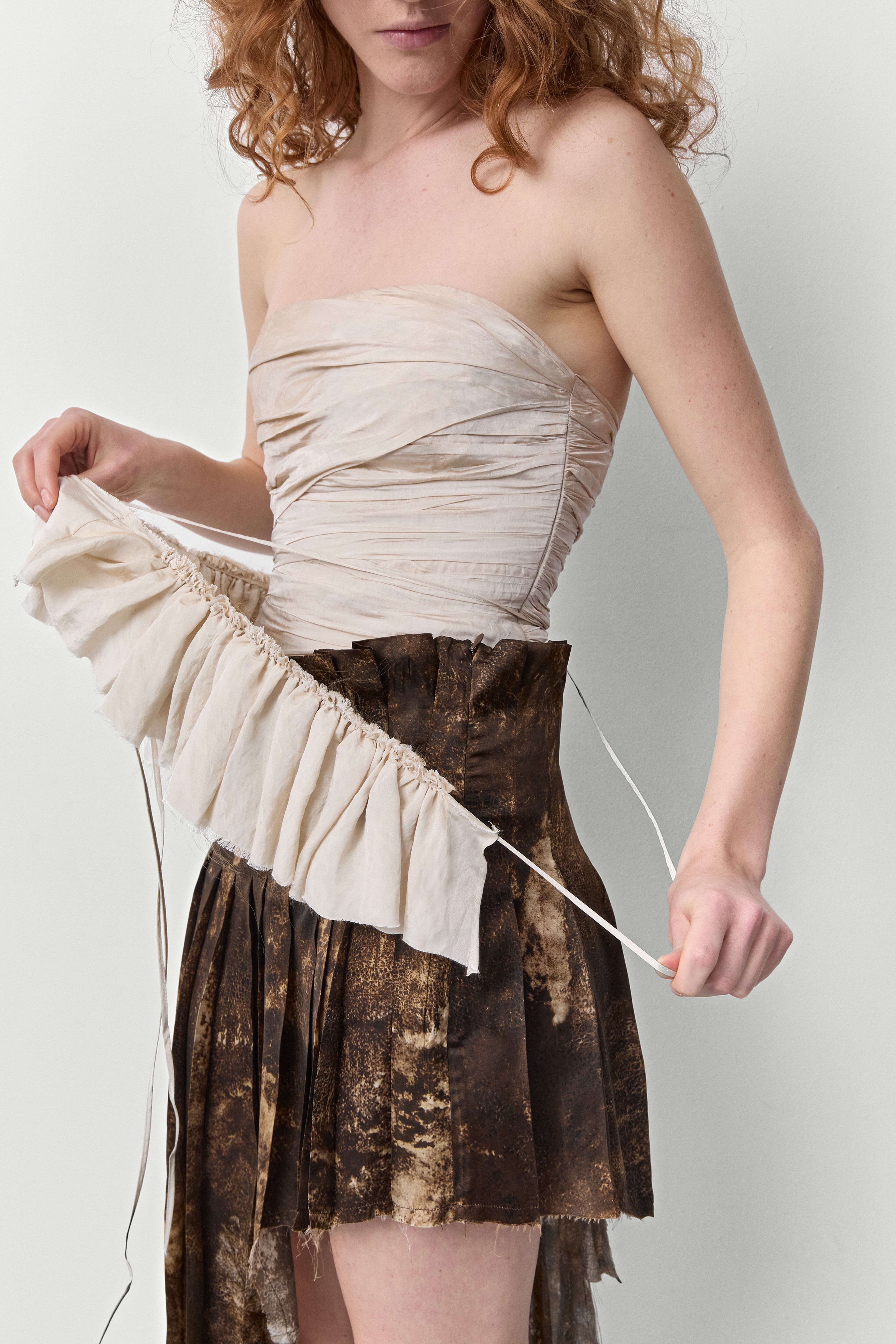 Vanny Ecru Ruffle | Miista | Designed & Handmade in Europe