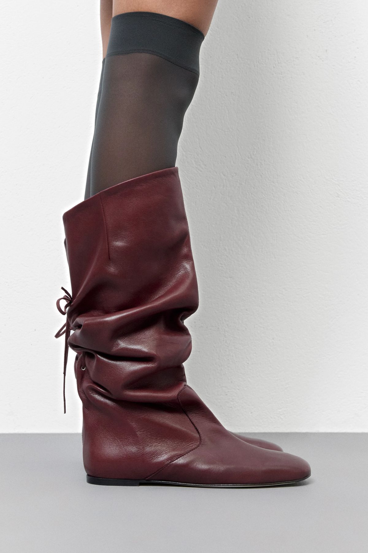 Karola Boots - Burgundy Soft Nappa Leather