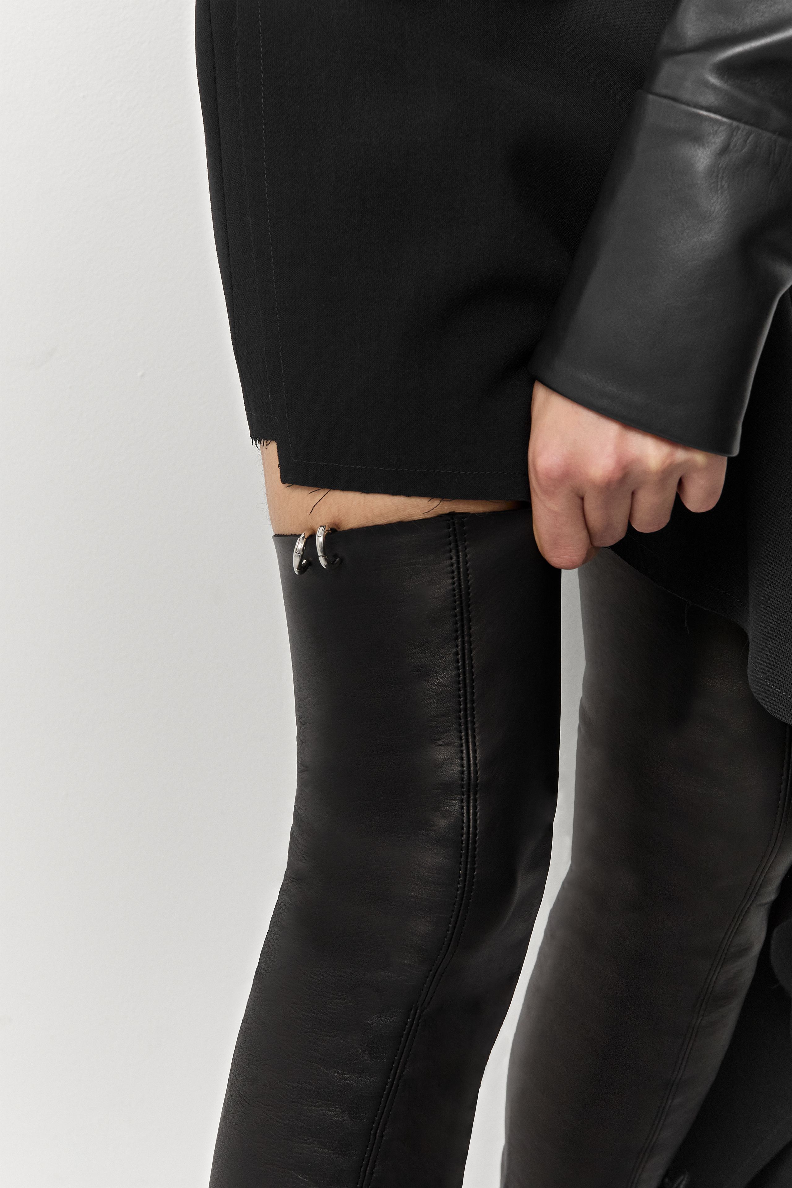 Kephri Leather Legs - Black Leather | Miista