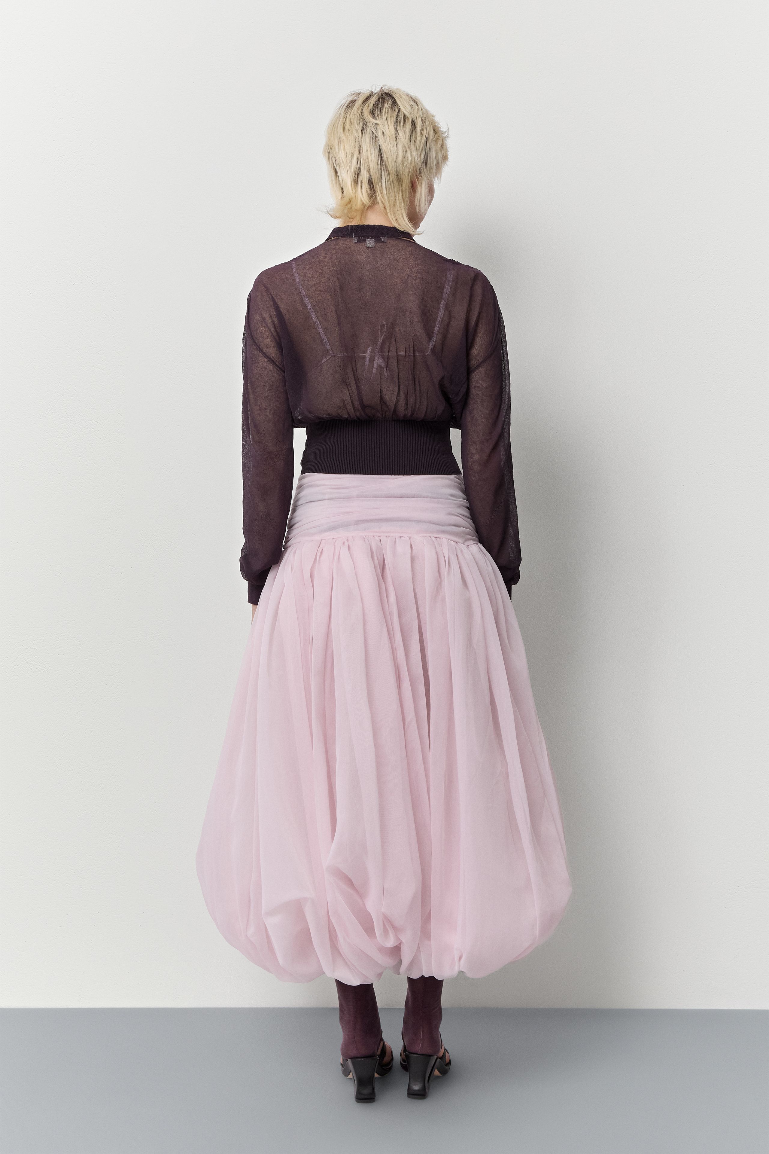 Amber Top - Brown Sheer Organic Cotton | Miista