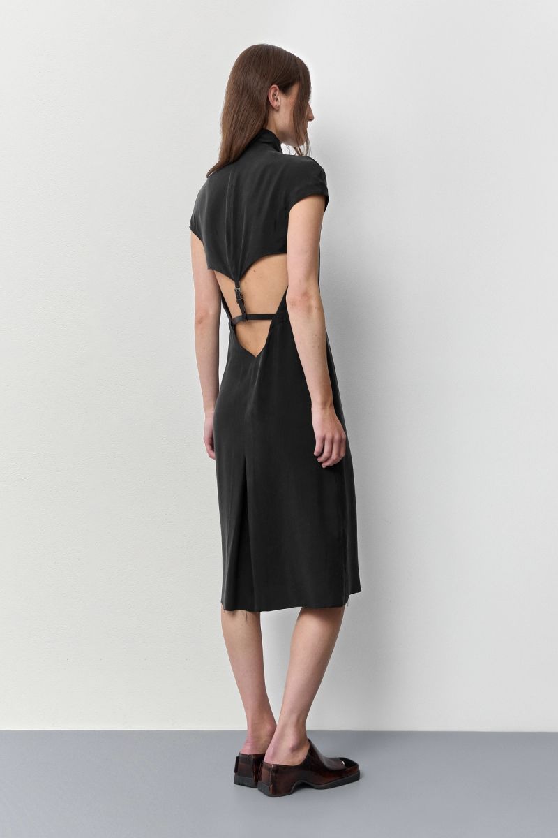 Zinna Black Backless Dress