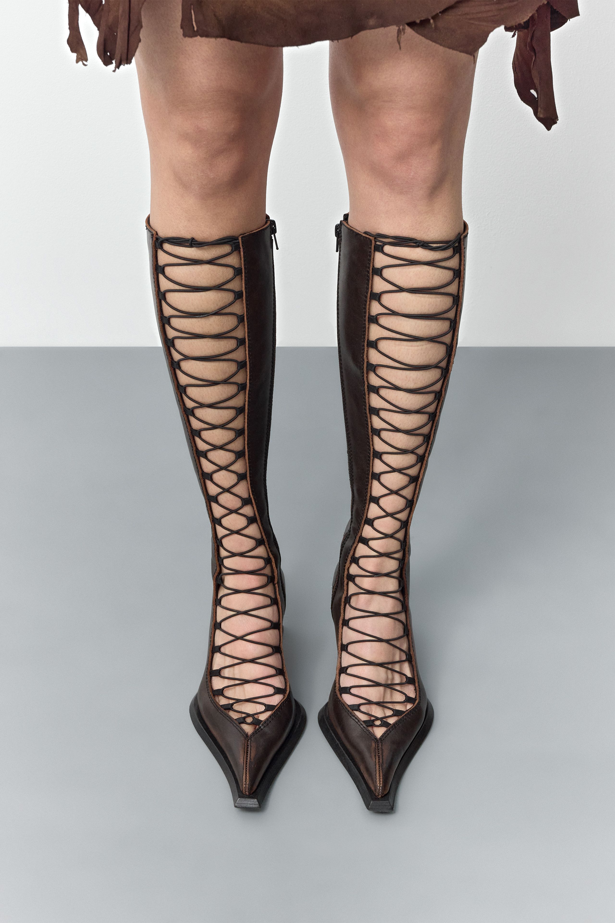 Melinda Brushed Brown Tall Boots | Miista | Designed & Handmade in Europe