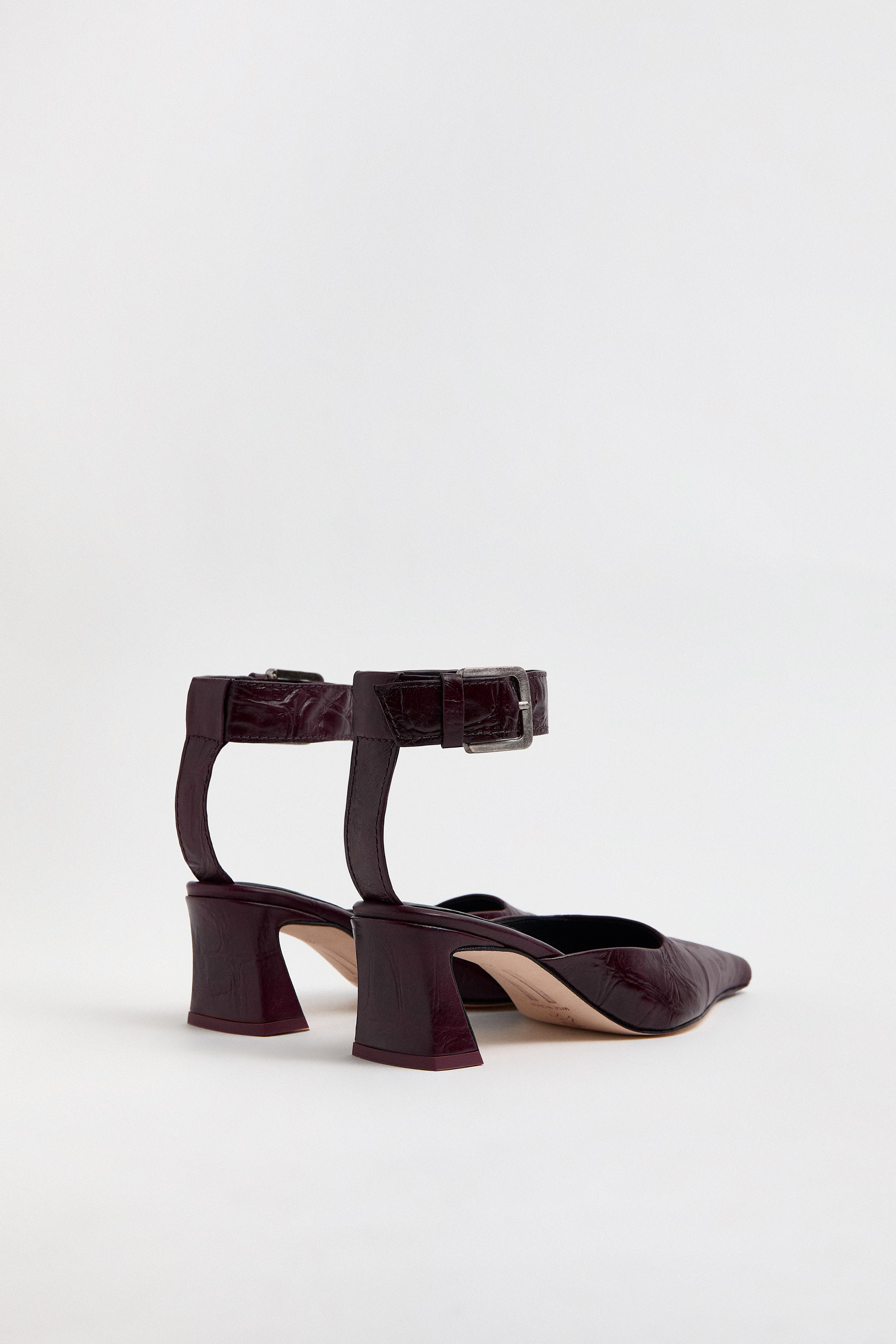Qori Courts - Plum Croc Embossed Leather | Miista | Designed & Handmade in Europe