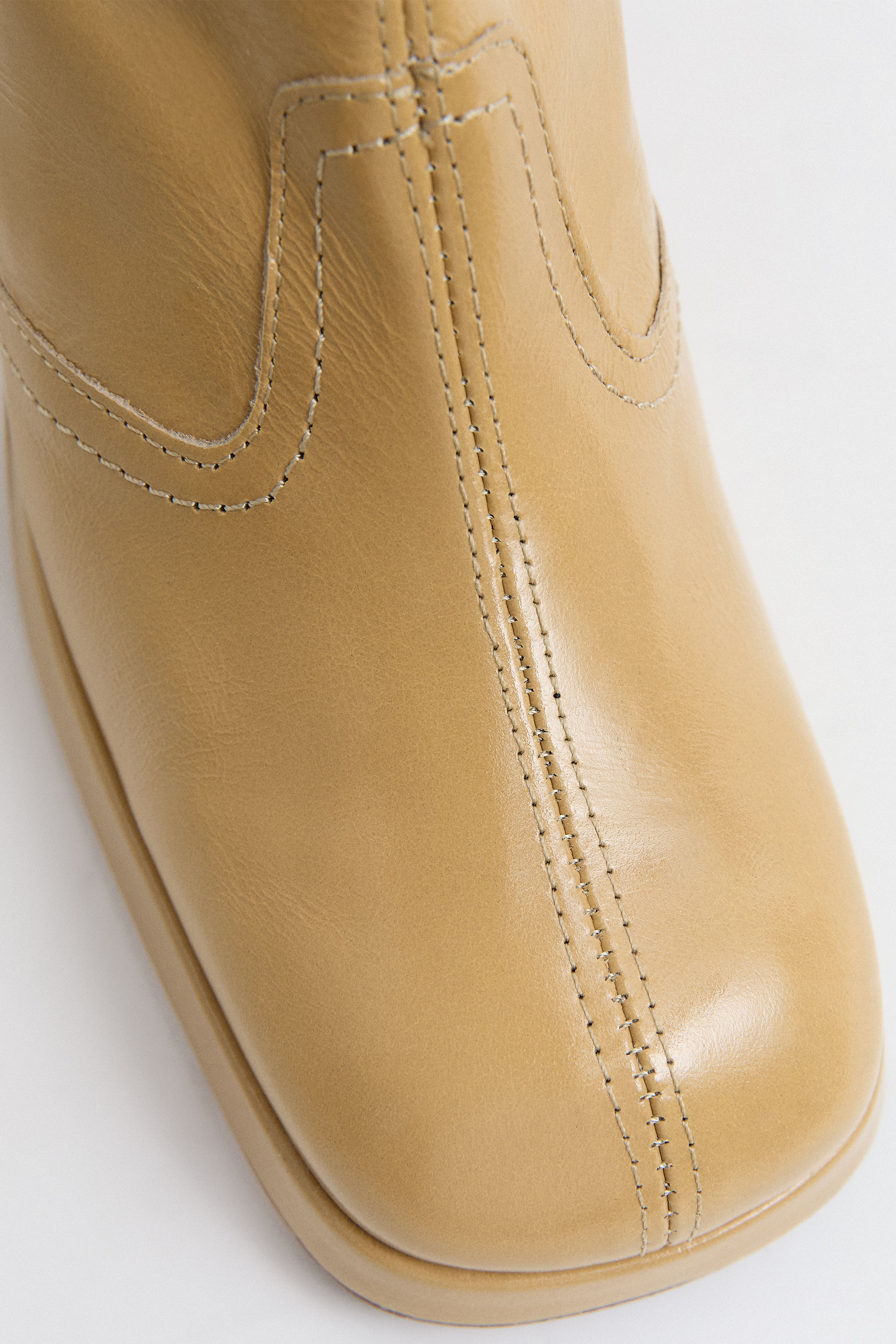Cass Boots Toffee Crinkle Leather | Miista | Designed & Handmade in Europe