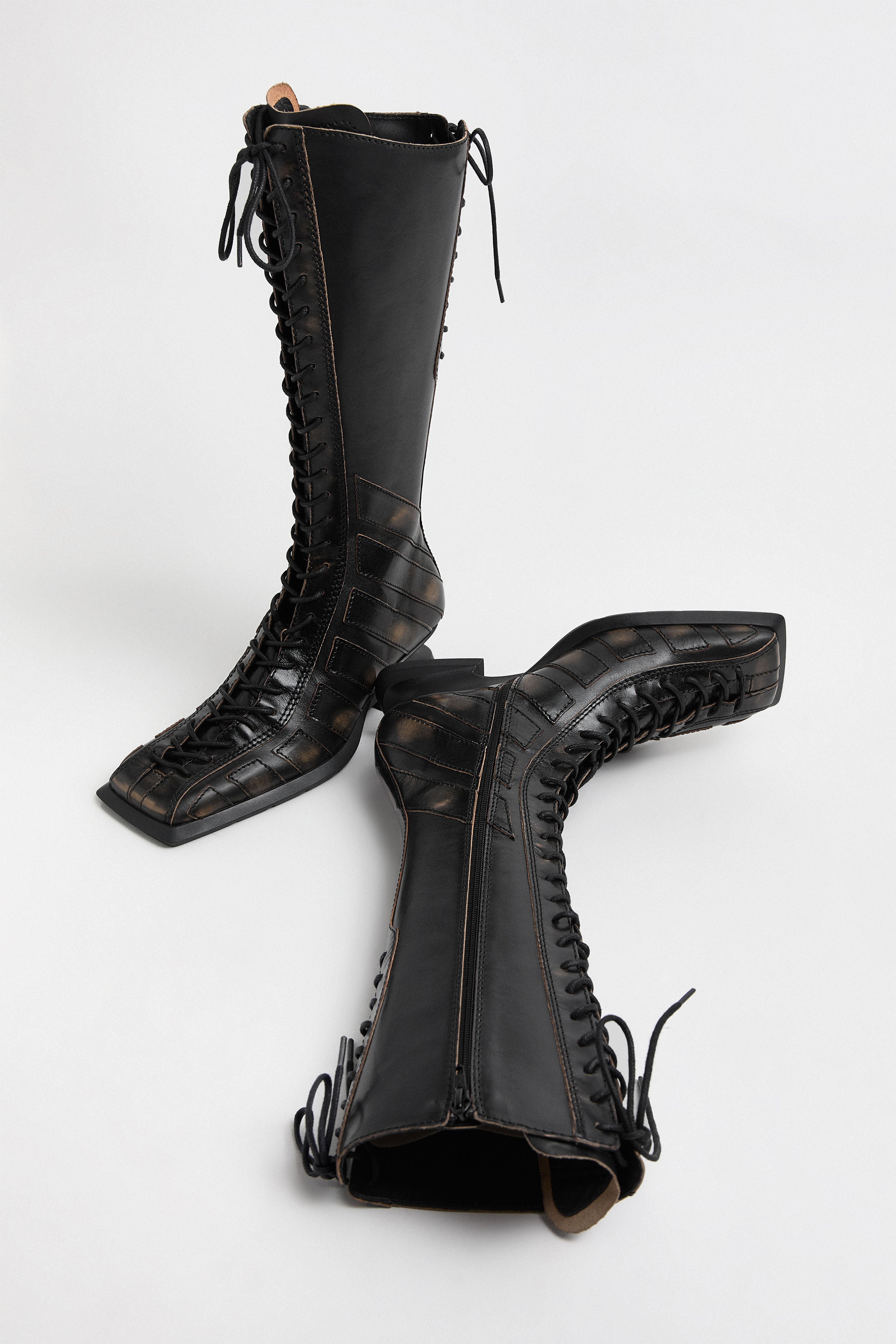 Nelly Boots -  Brown Brush Off Leather | Miista | Designed & Handmade in Europe