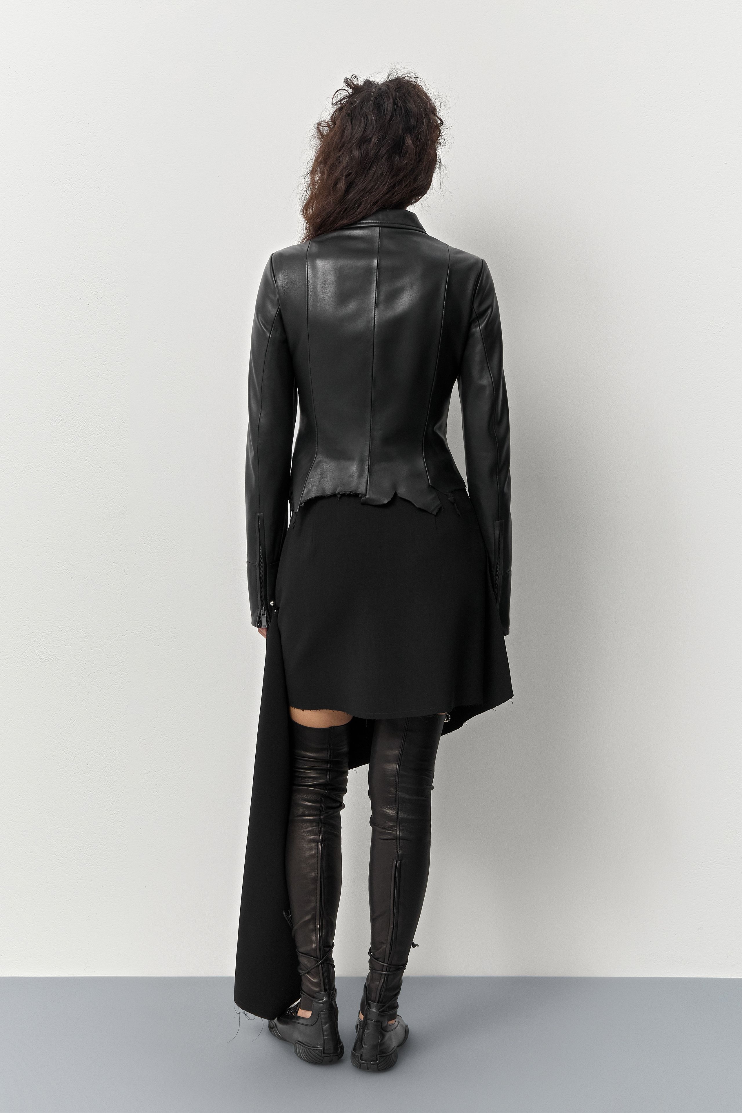 Anselma Skirt - Black Wool Blend | Miista