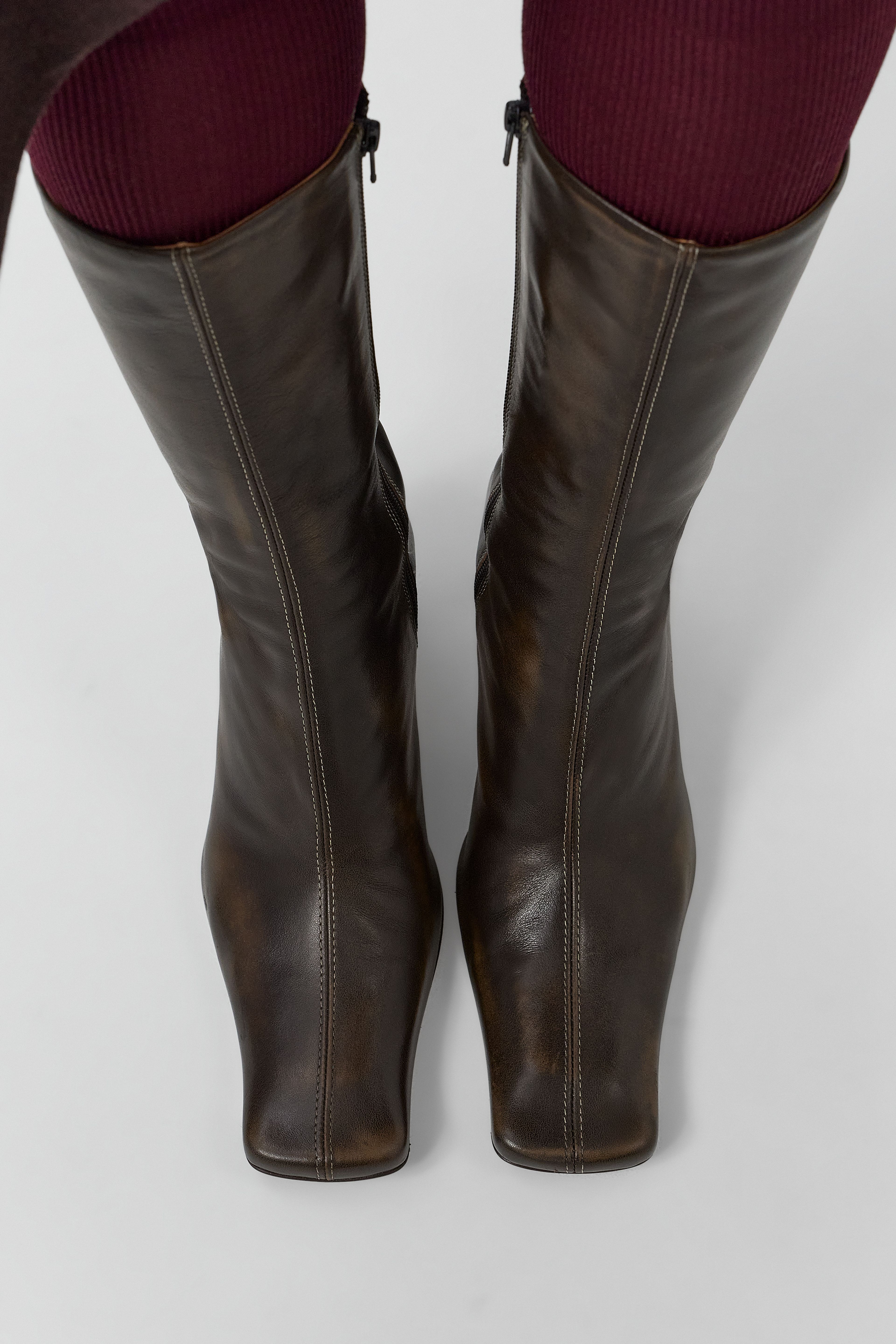 Araxi Boots - Brown Brush Off Leather | Miista | Designed & Handmade in Europe
