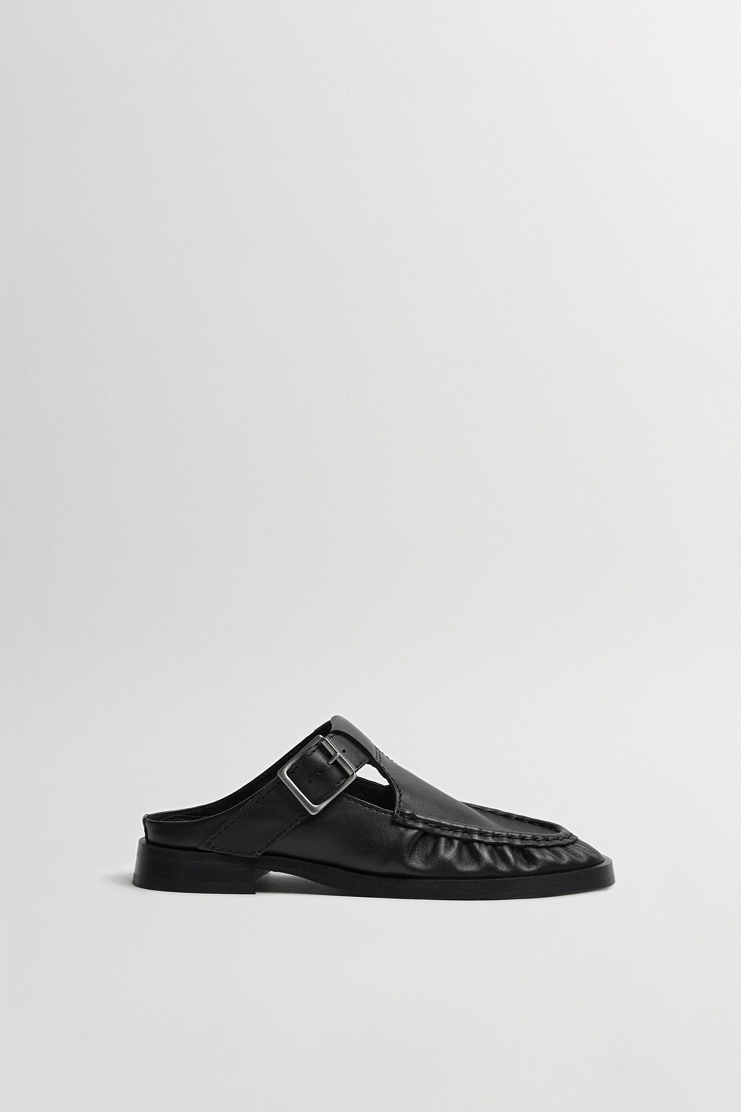 Gianna Black Buckled Mules | Miista | Designed & Handmade in Europe