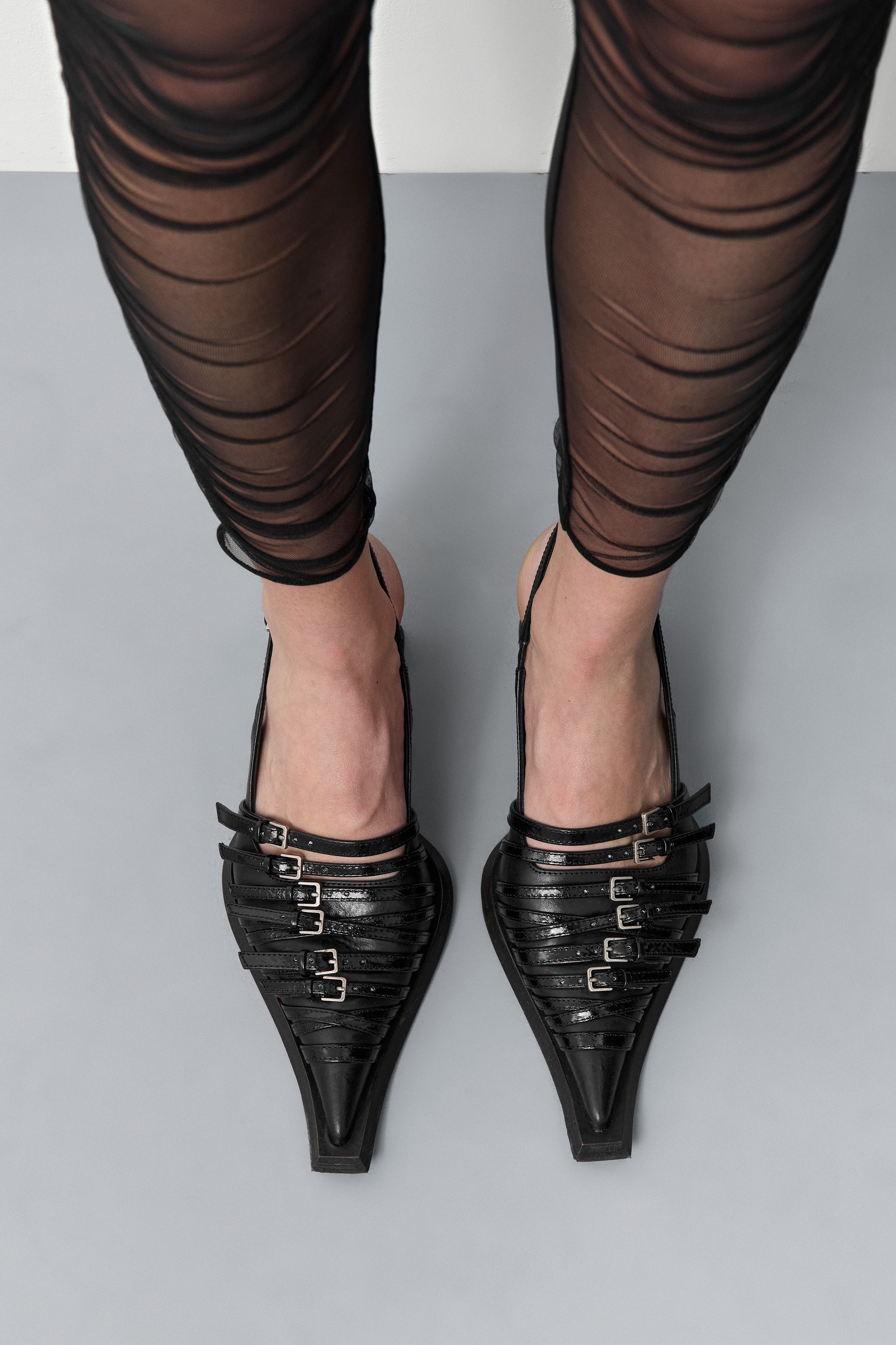 Nirali Black Strappy Courts | Miista | Designed & Handmade in Europe