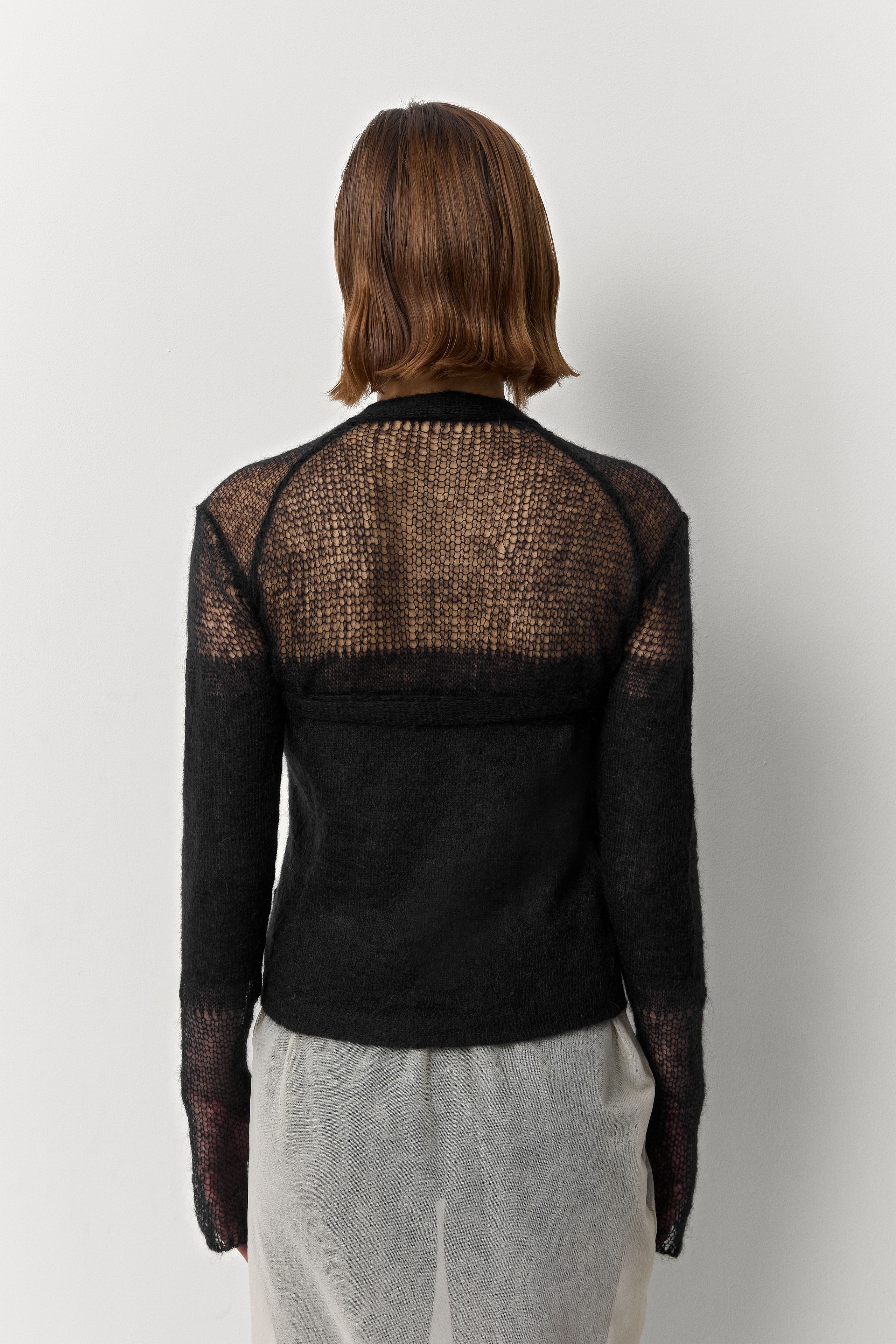 Helen Cardigan - Black Mohair | Miista