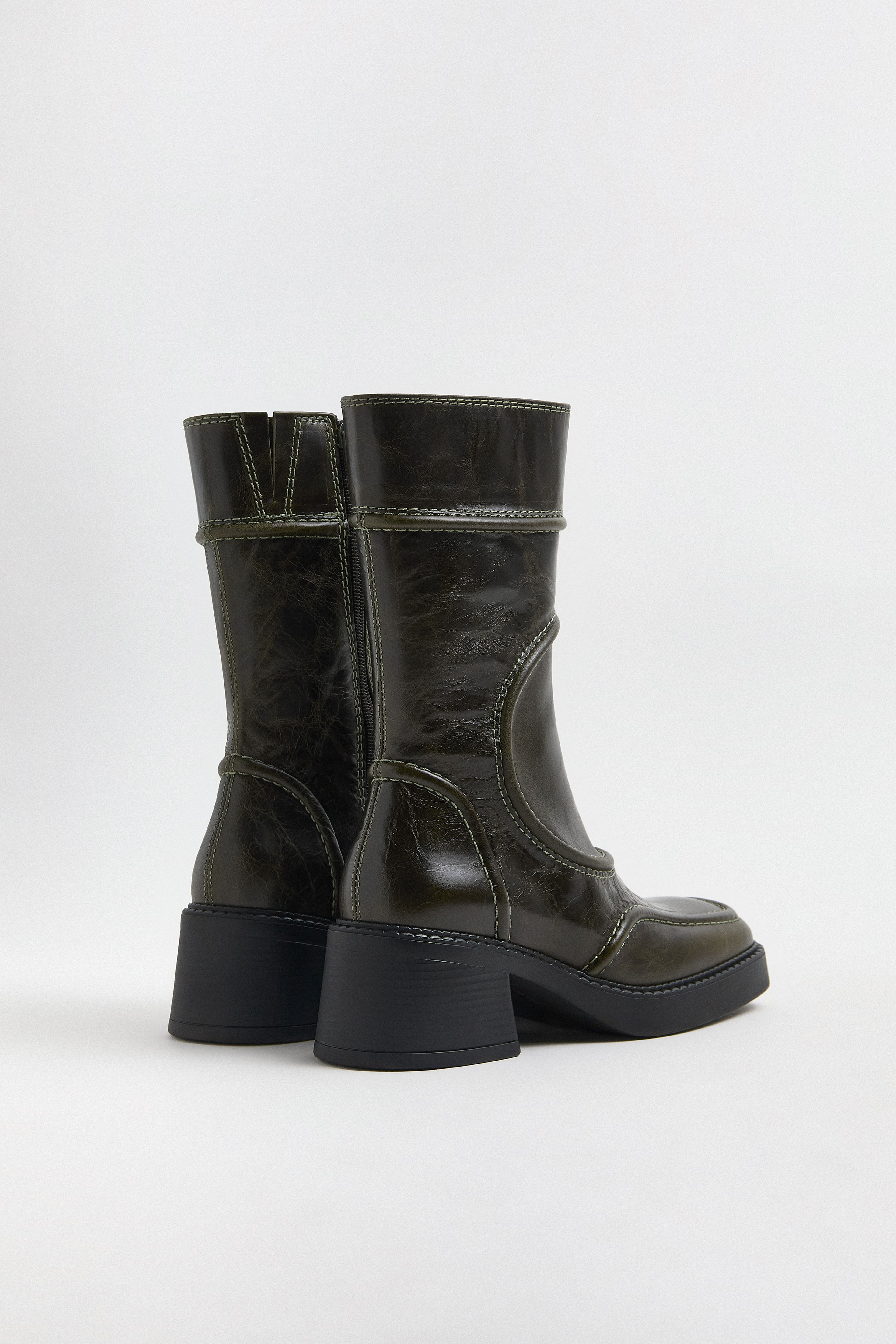 Malene Boots - Khaki Leather | Miista | Designed & Handmade in Europe