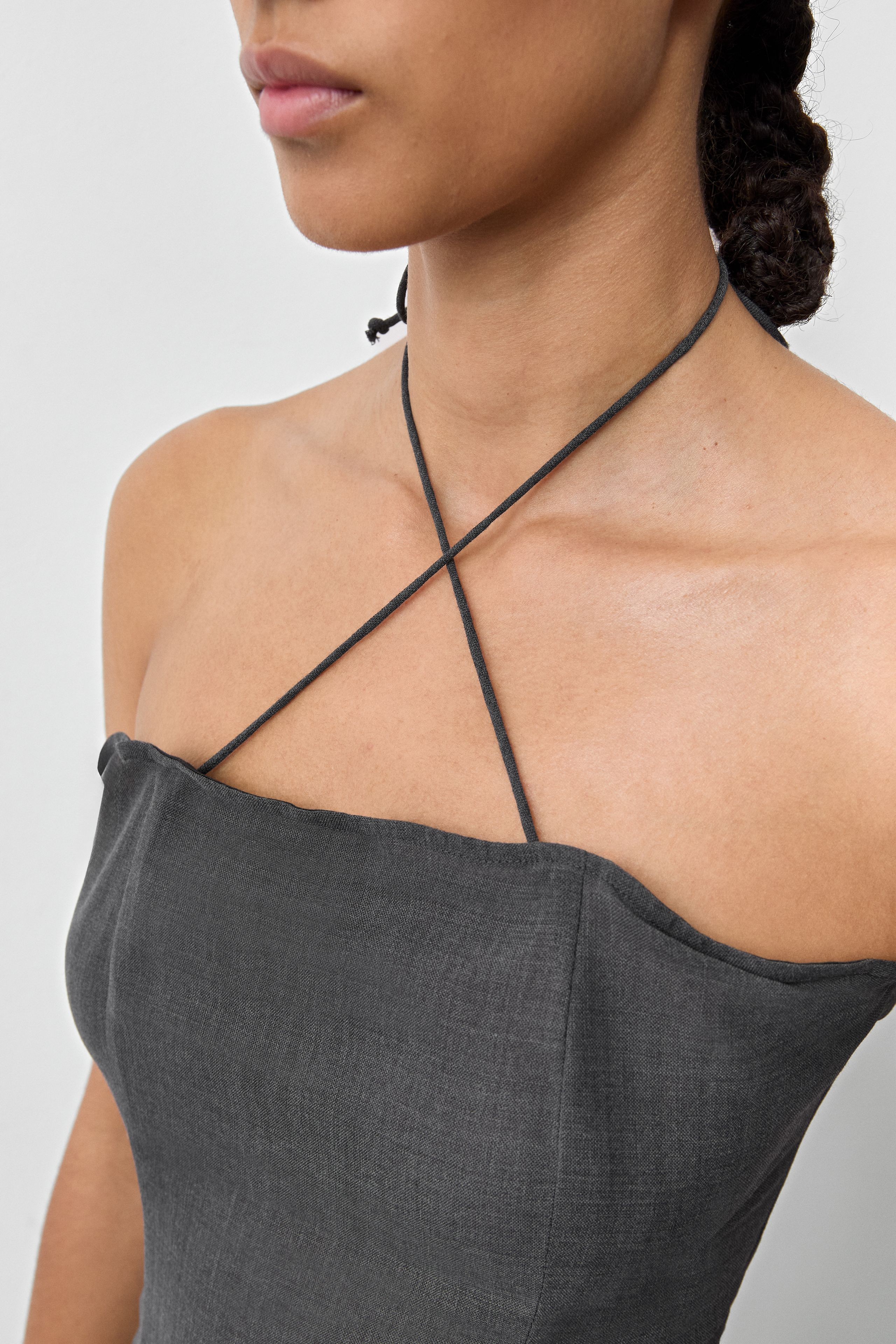 Shae Top - Grey Wool Blend | Miista