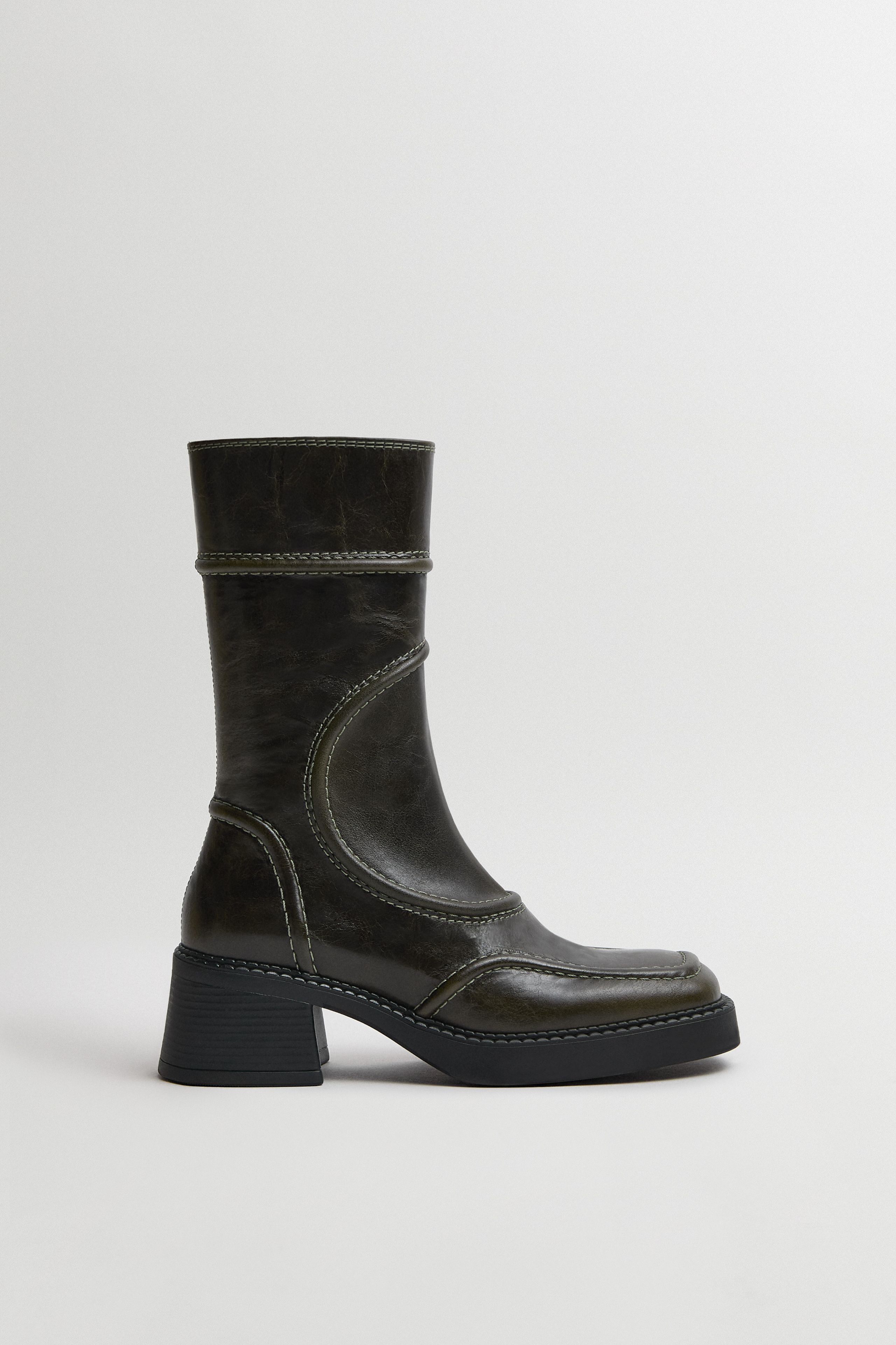Malene Boots - Khaki Leather | Miista | Designed & Handmade in Europe