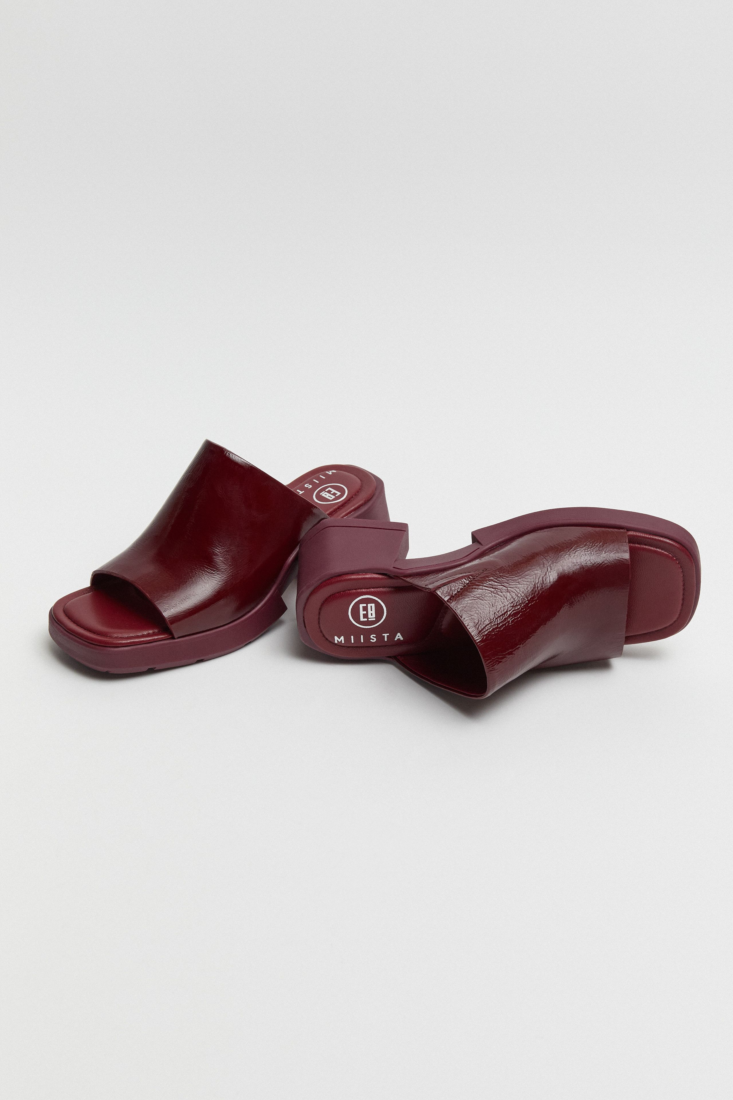 Clarin Burgundy Mule Sandals | Miista