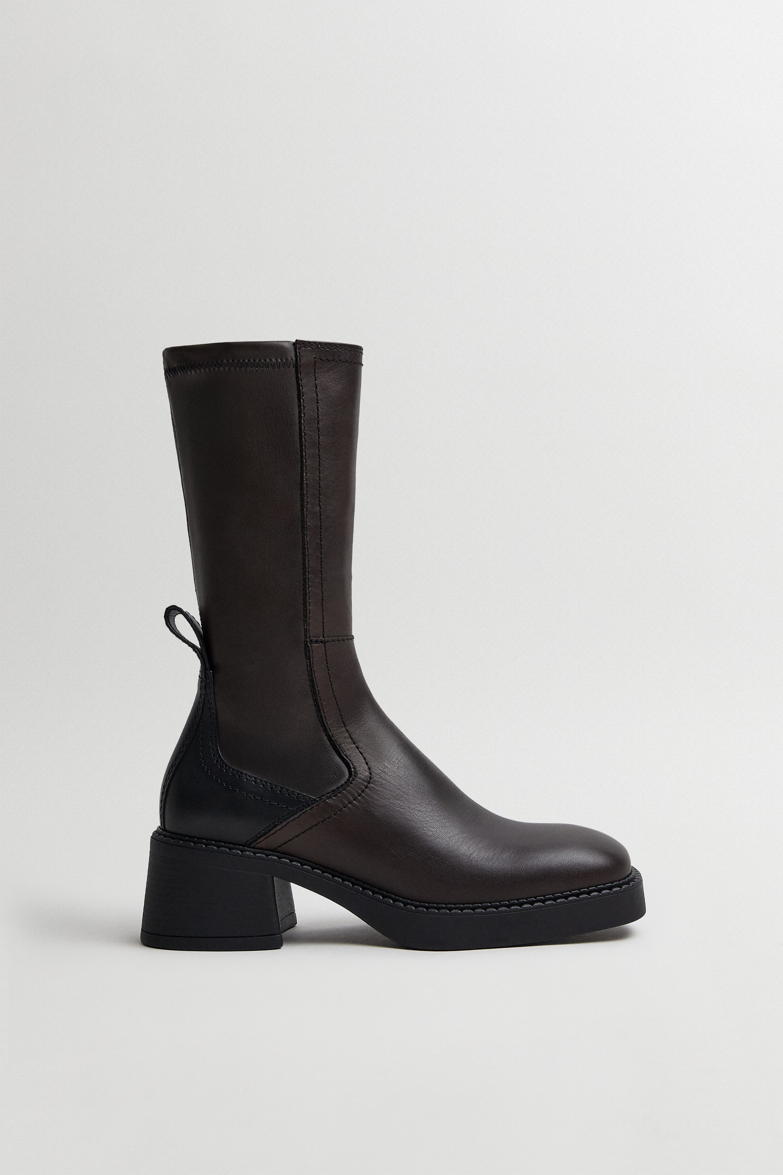 靴 miista LONDON Miista London Tan-Brown Suede Leather Heel Ankle Boots
