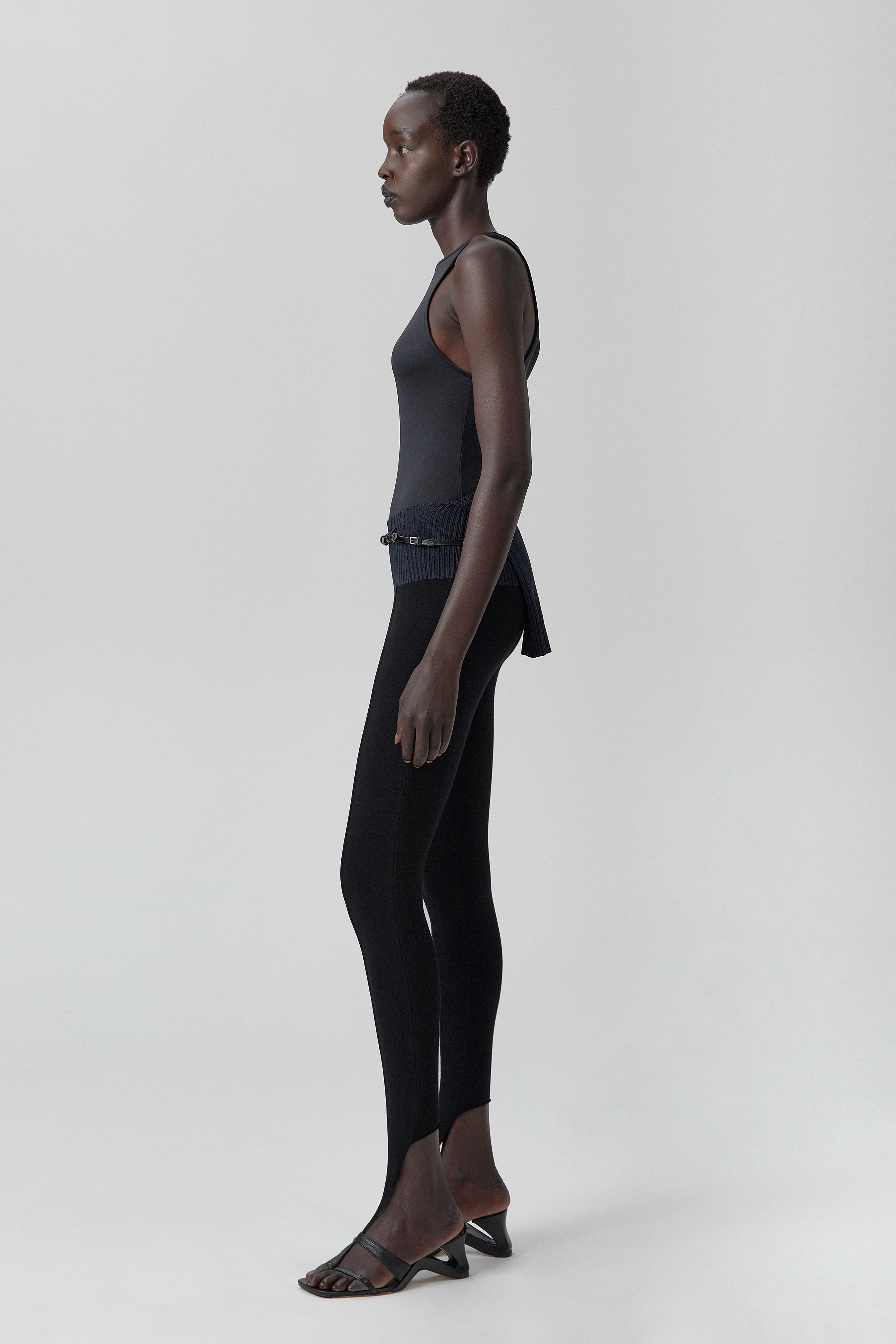 Bridget Trousers - Black Viscose Knit | Miista | Designed & Handmade in Europe