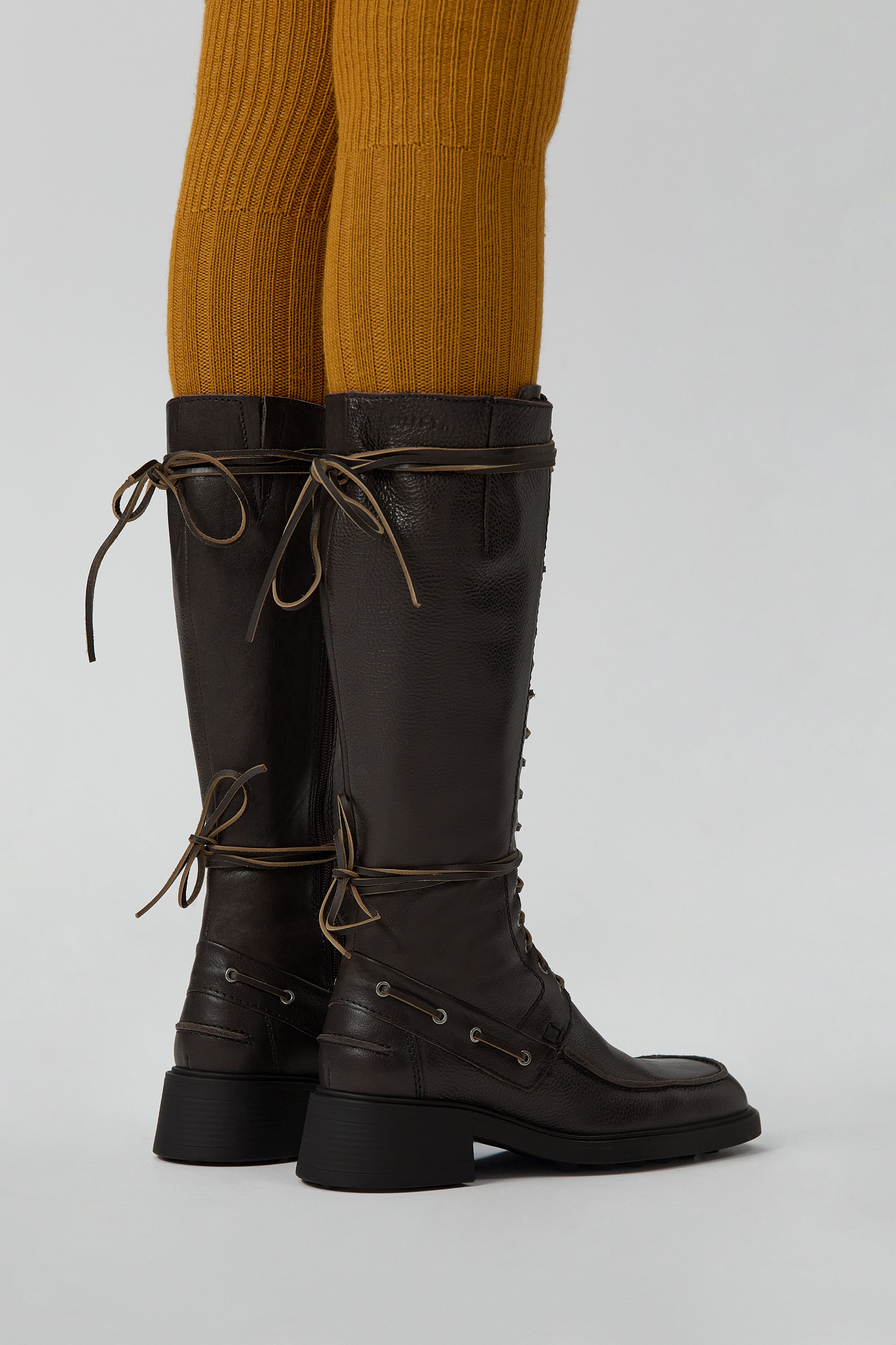 Sanne Boots - Black Brown Leather | Miista | Designed & Handmade in Europe