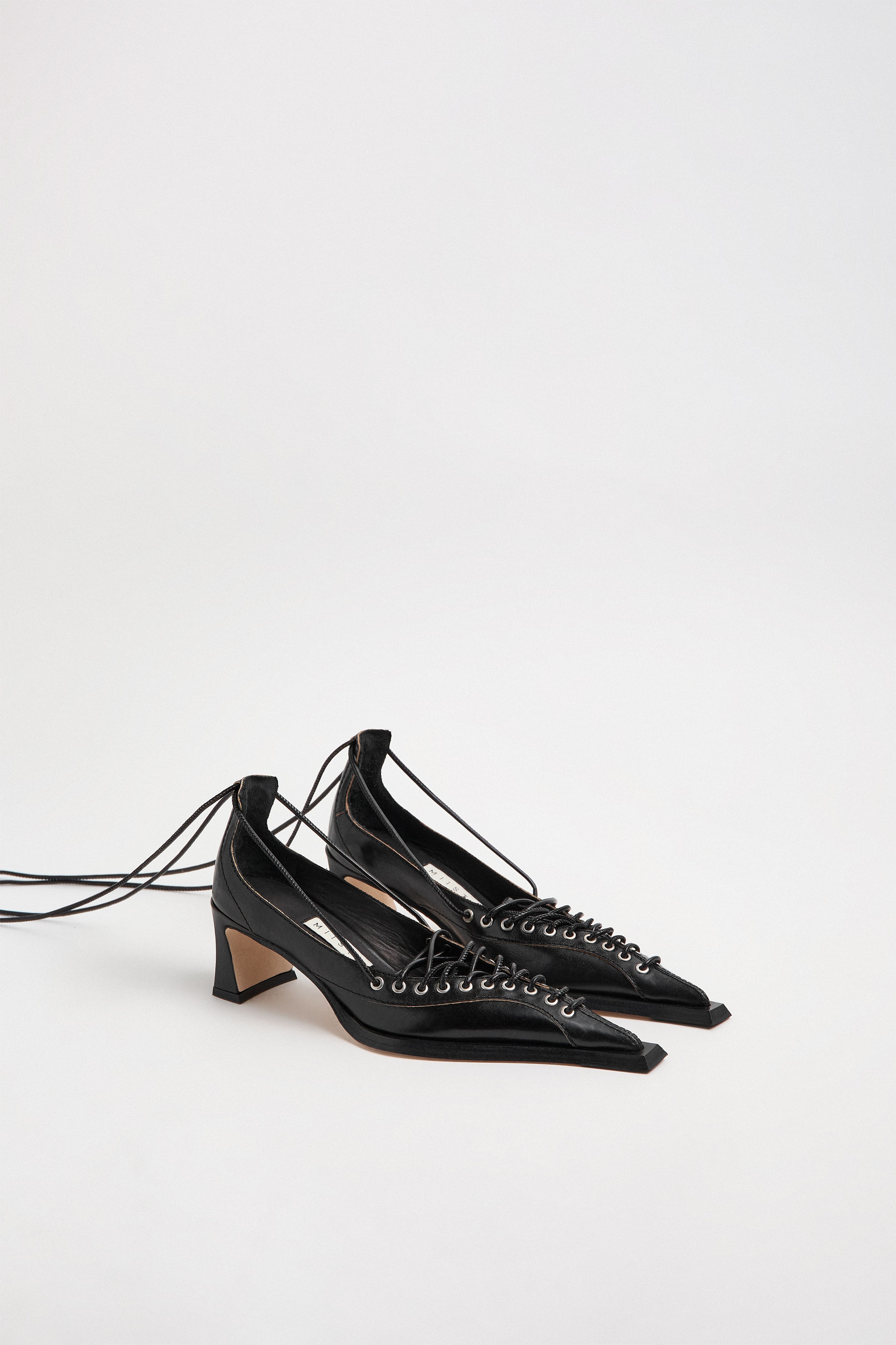 Elika Lace Black Courts | Miista | Designed & Handmade in Europe