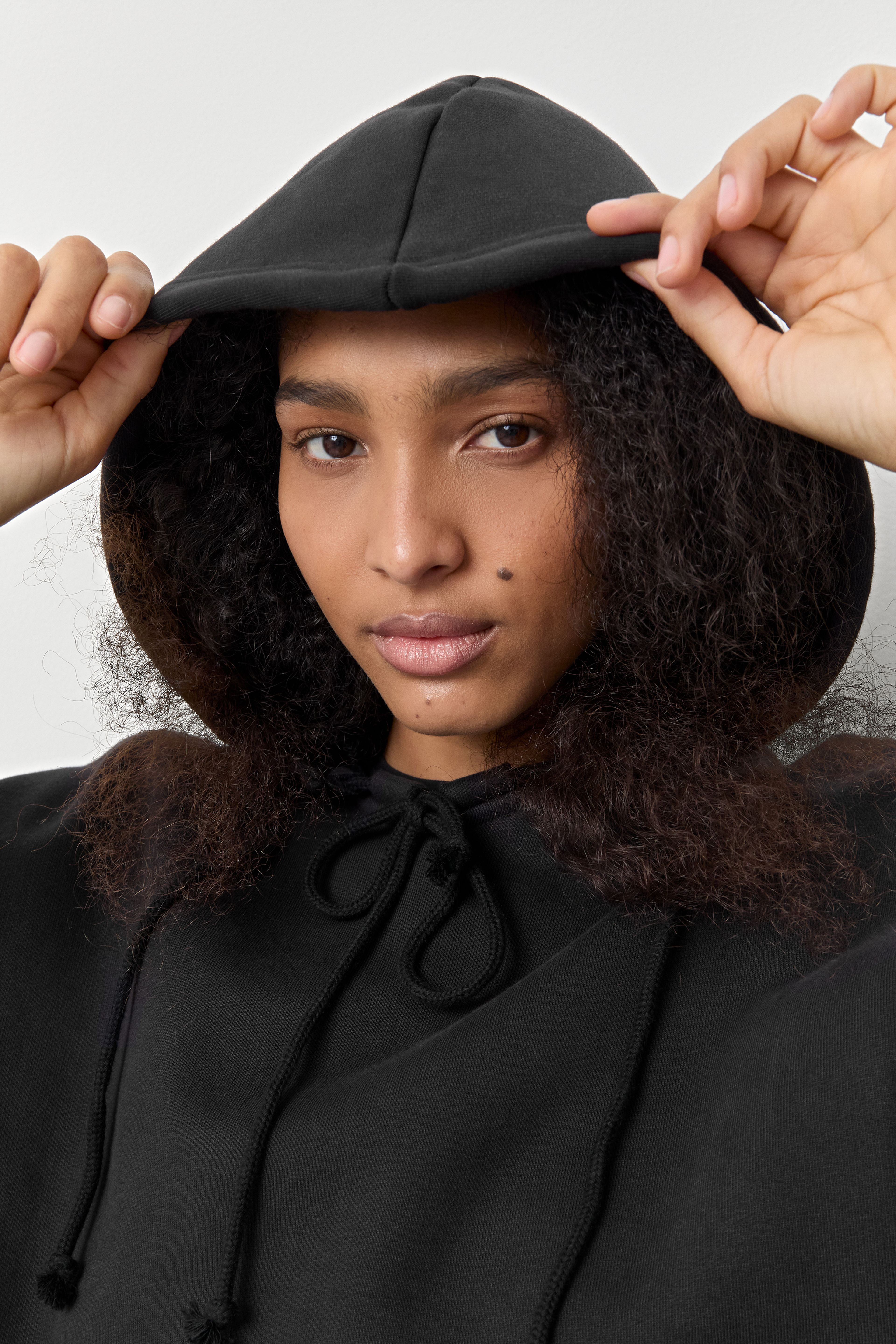 Carly Black Hoodie Sweatshirt | Miista | Designed & Handmade in Europe