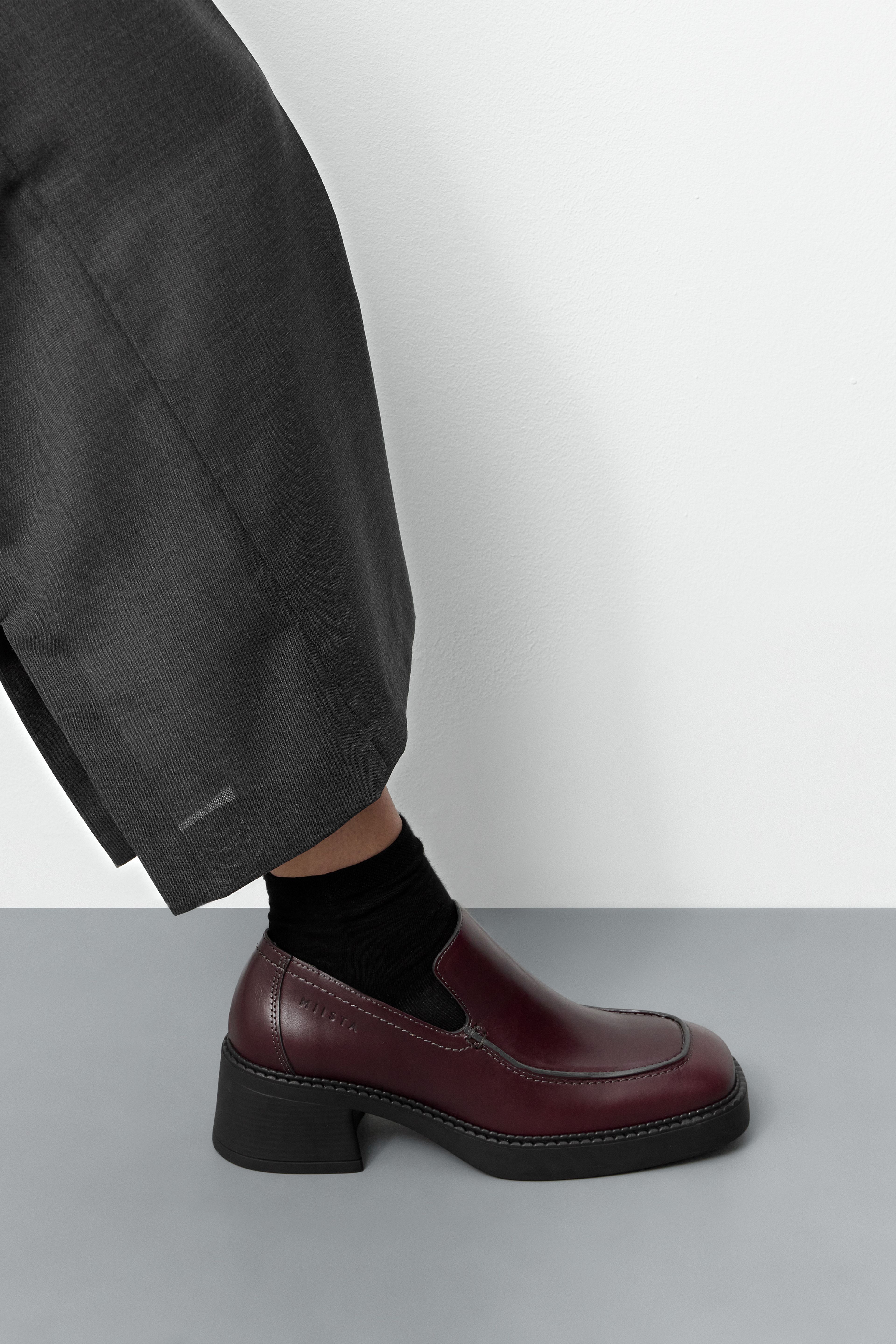 Karion Burgundy Loafers | Miista | Designed & Handmade in Europe