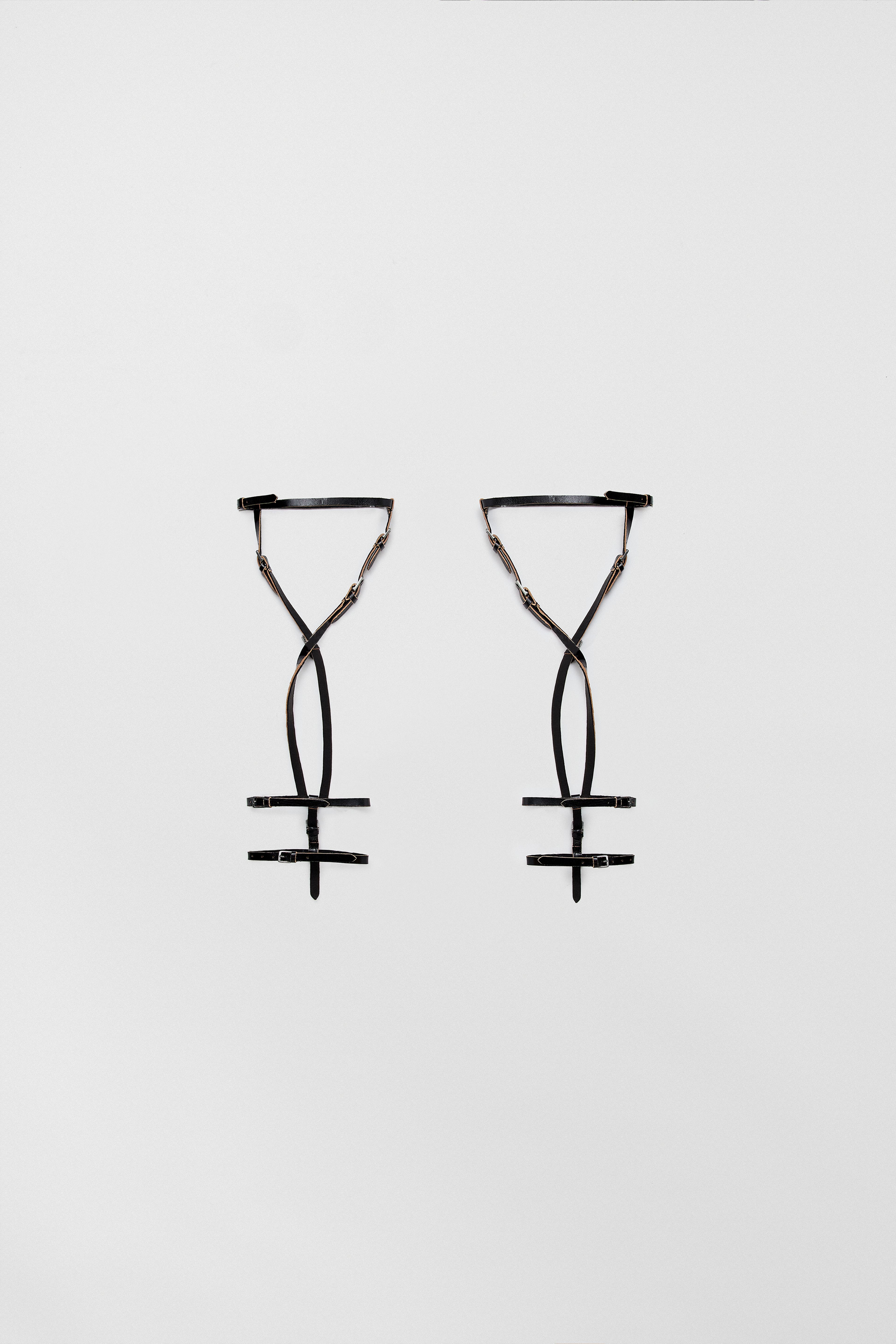 Grata Black Leather Anklet  | Miista | Designed & Handmade in Europe