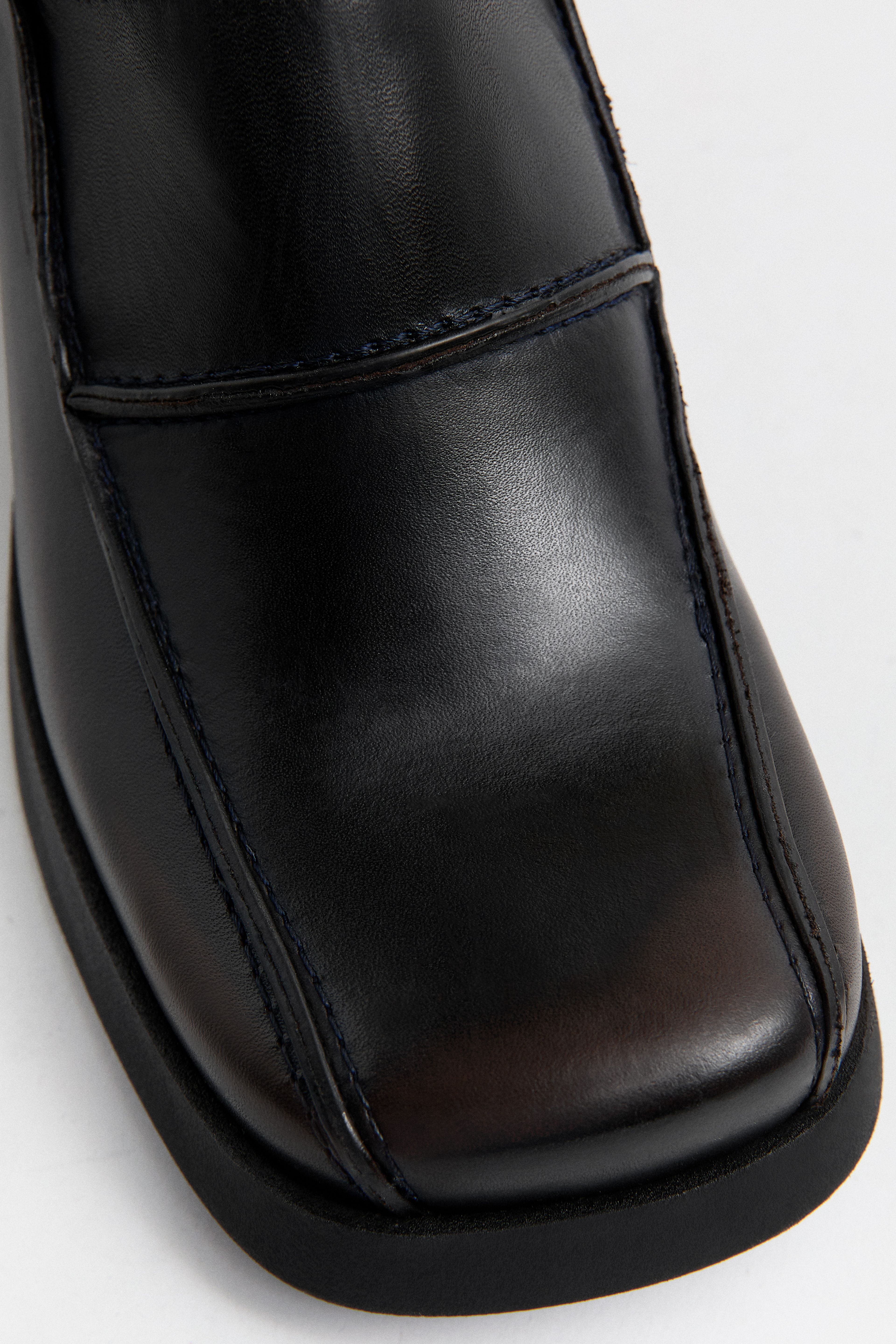 Neaera Boots - Brown Navy Stitching | Miista | Designed & Handmade in Europe