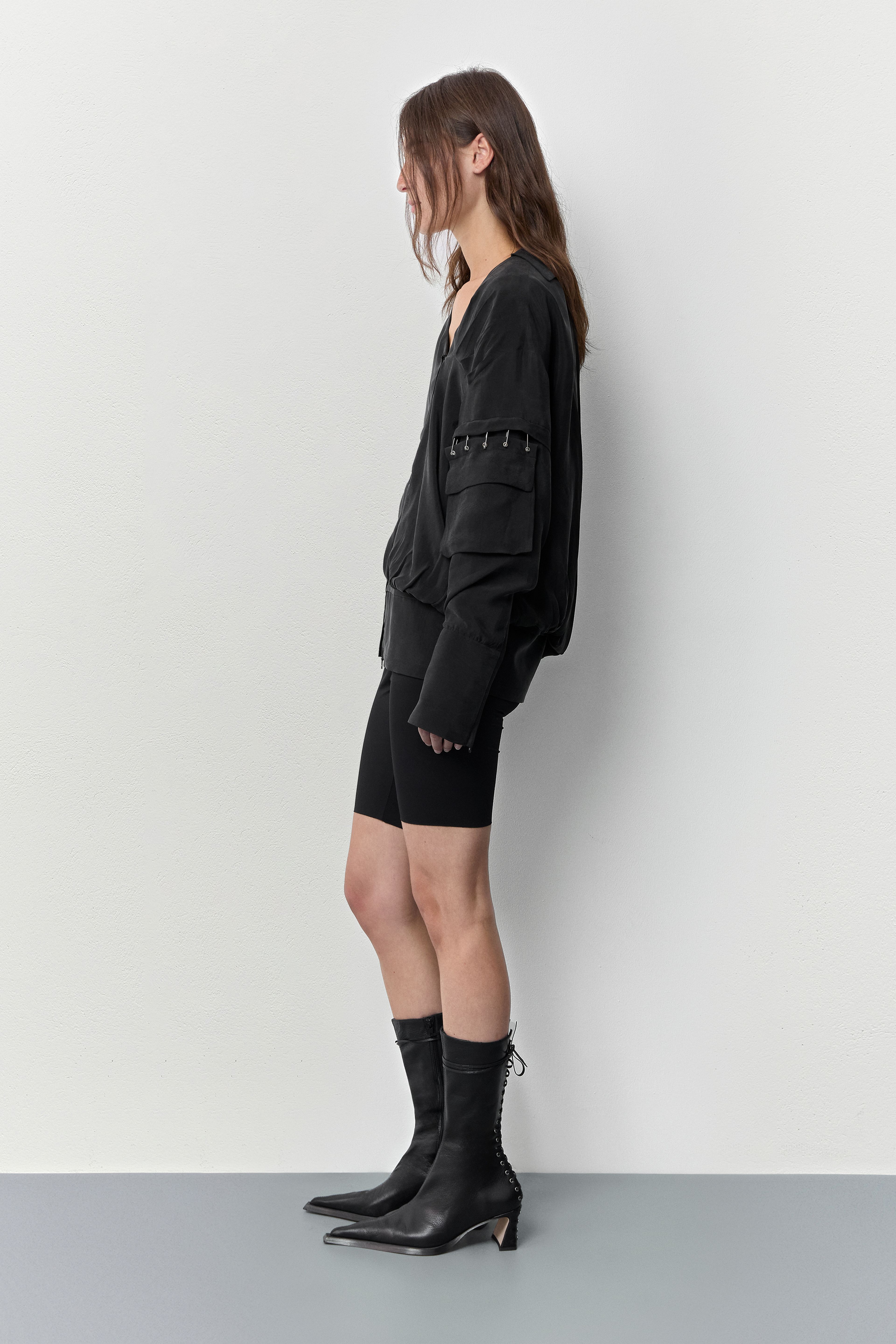 Noxi Black Asymmetric Jacket | Miista | Designed & Handmade in Europe