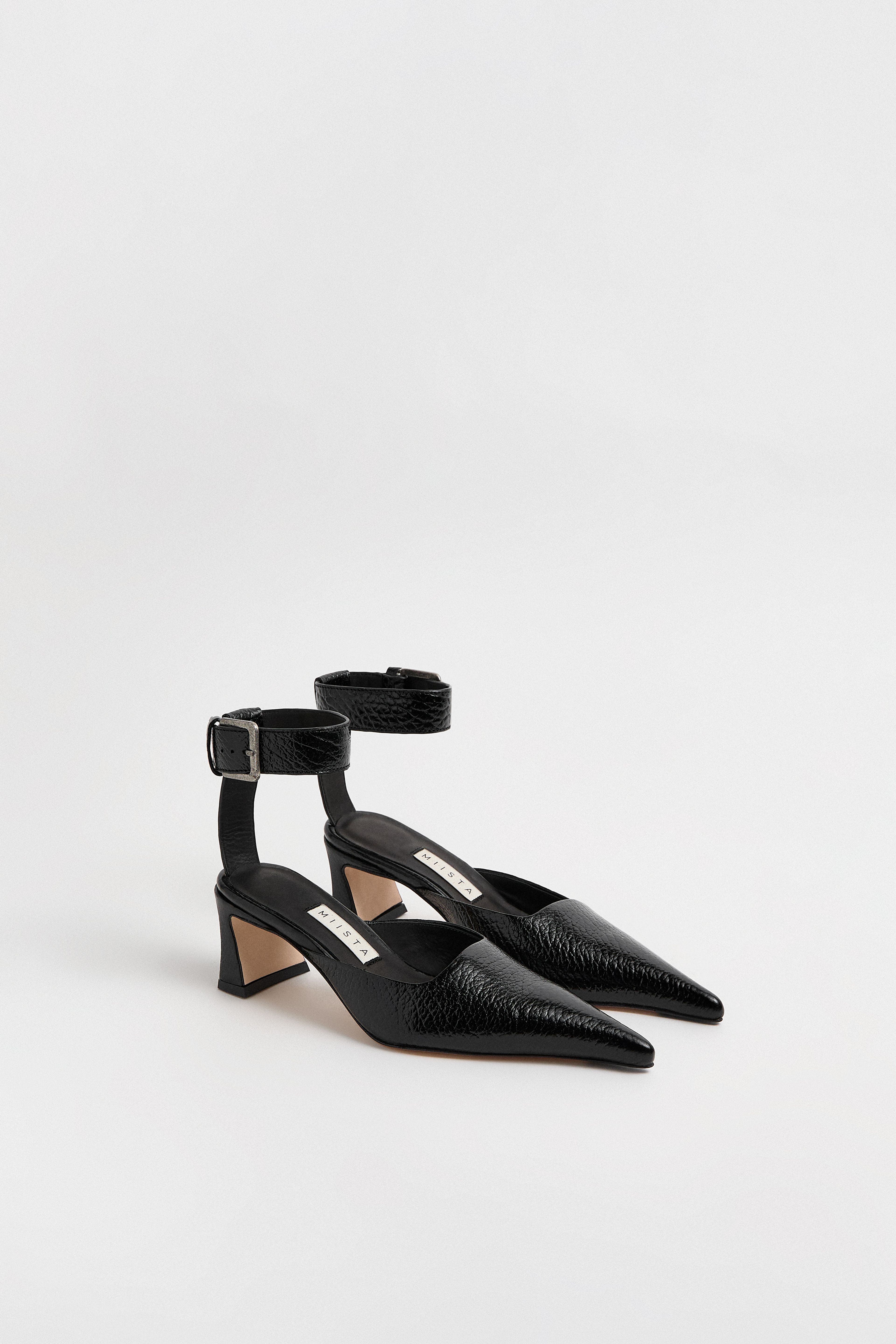 Qori Courts - Black Leather | Miista | Designed & Handmade in Europe