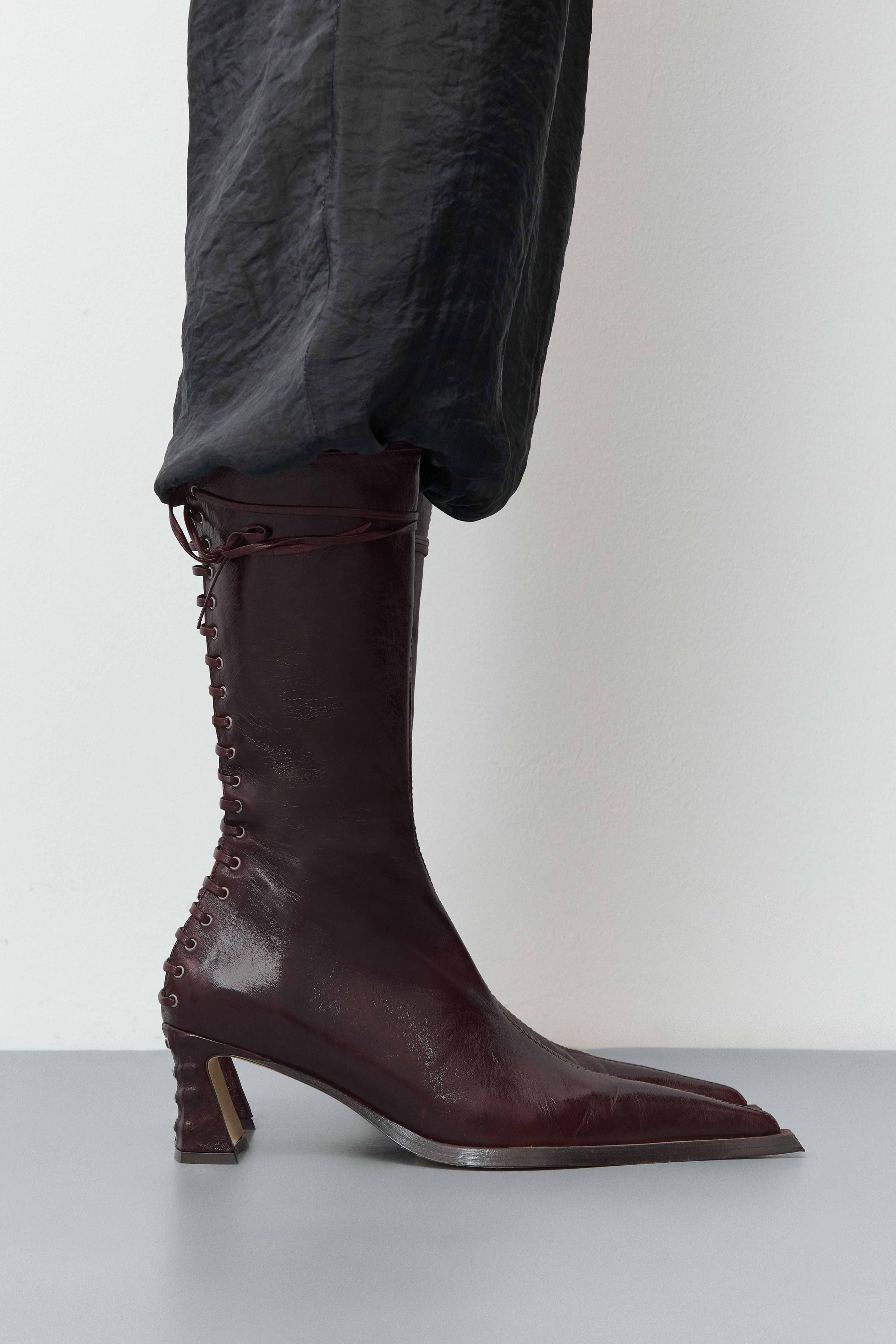 Shelley Brown Back Lace Boots | Miista | Designed & Handmade in Europe
