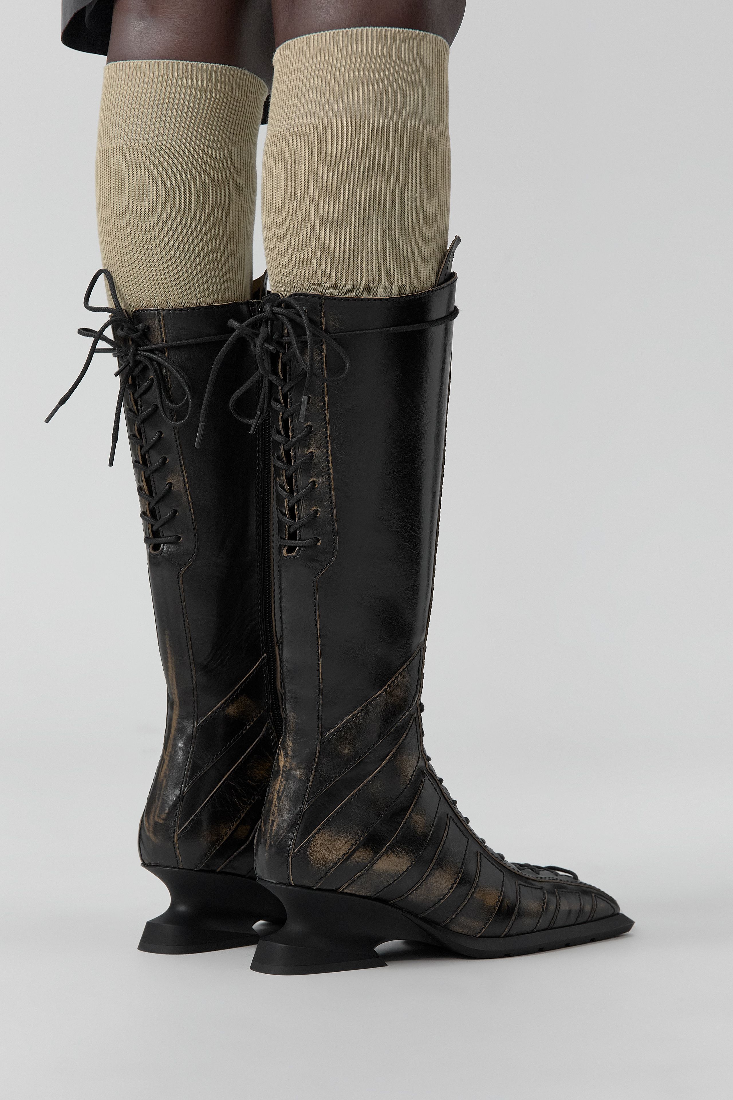 Nelly Boots - Brown Brush Off Leather | Miista | Designed & Handmade in Europe